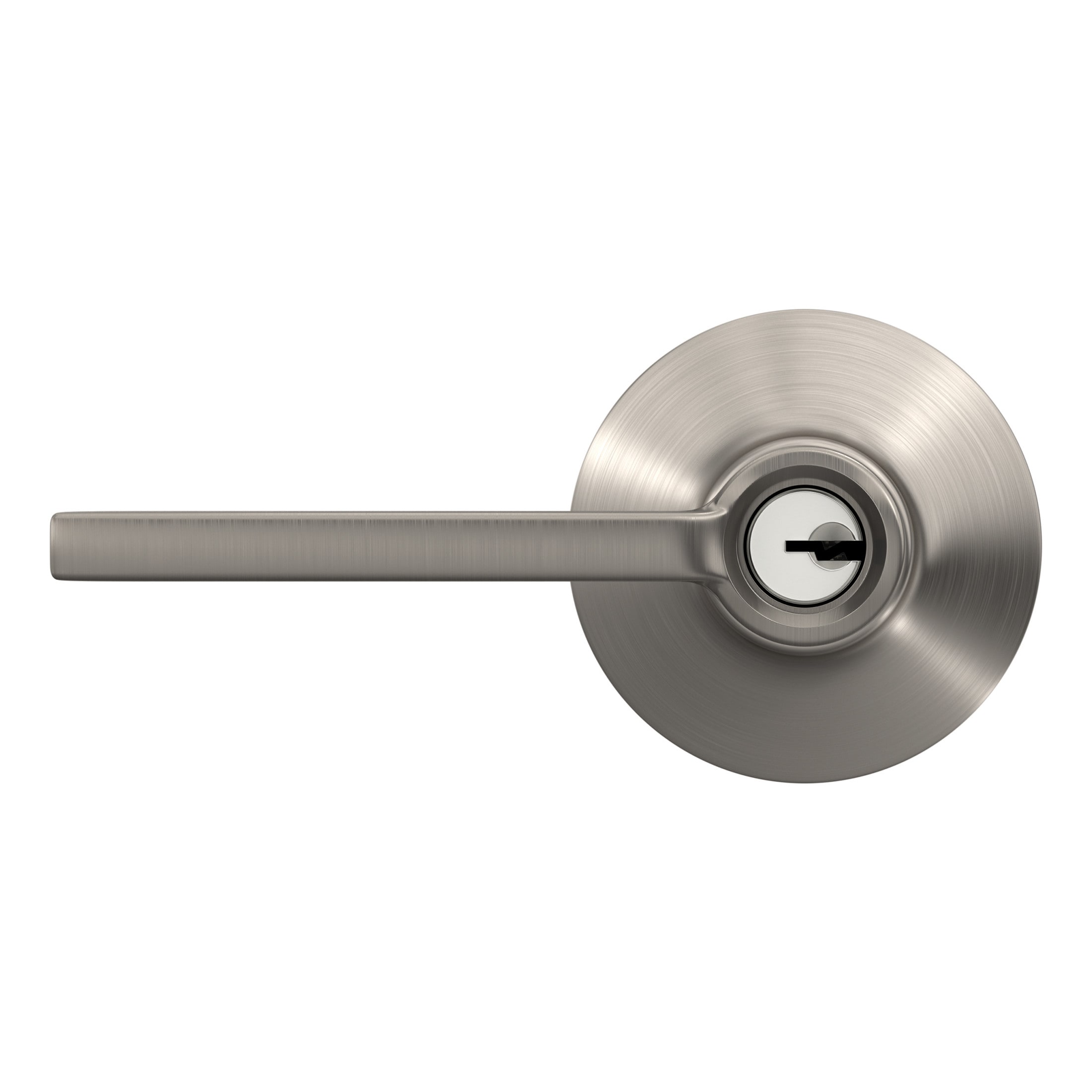 Schlage Customizable Keying Latitude Satin Nickel Universal Exterior Keyed Entry Door Handle In 9539