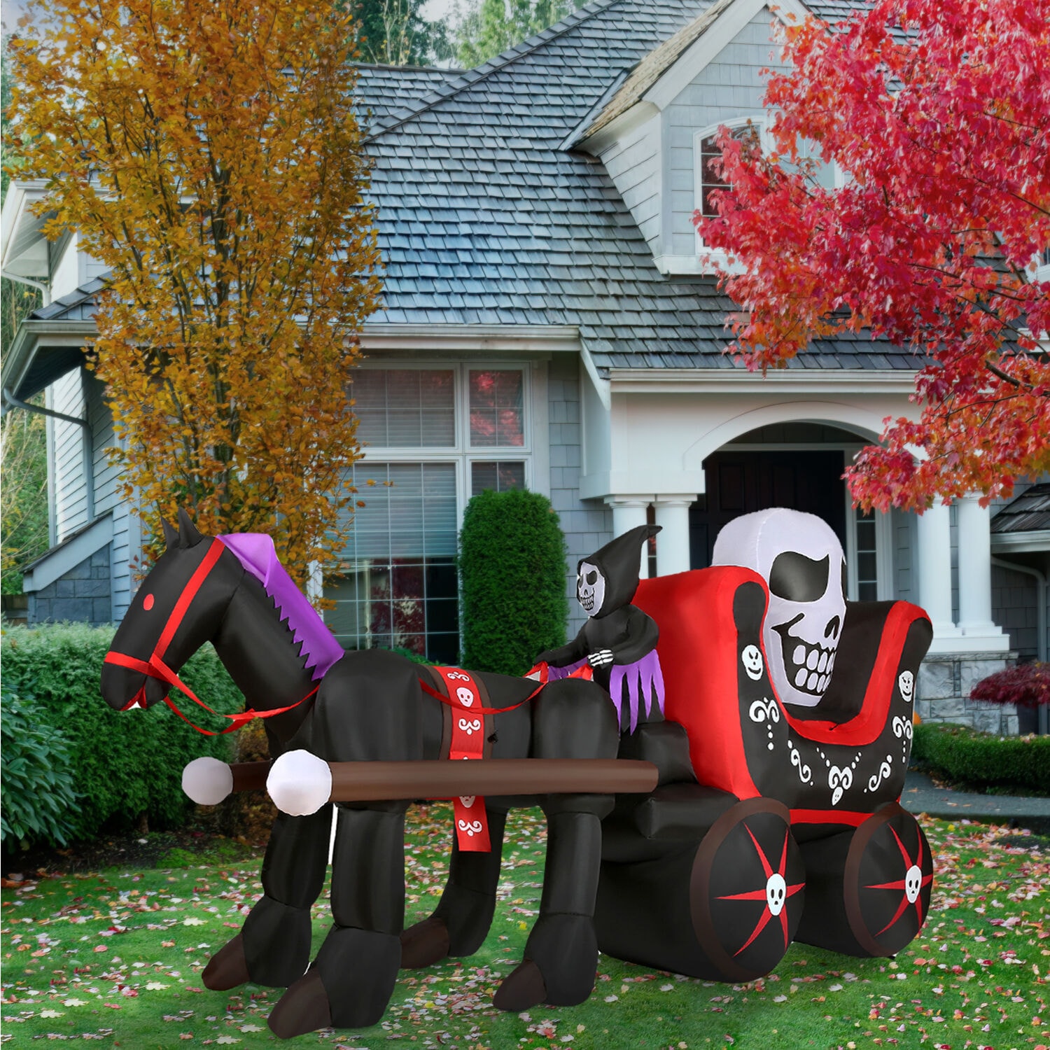 Haunted Hill Farm HICARRIAGE061-L Outdoor-Halloween-Decor - View #7
