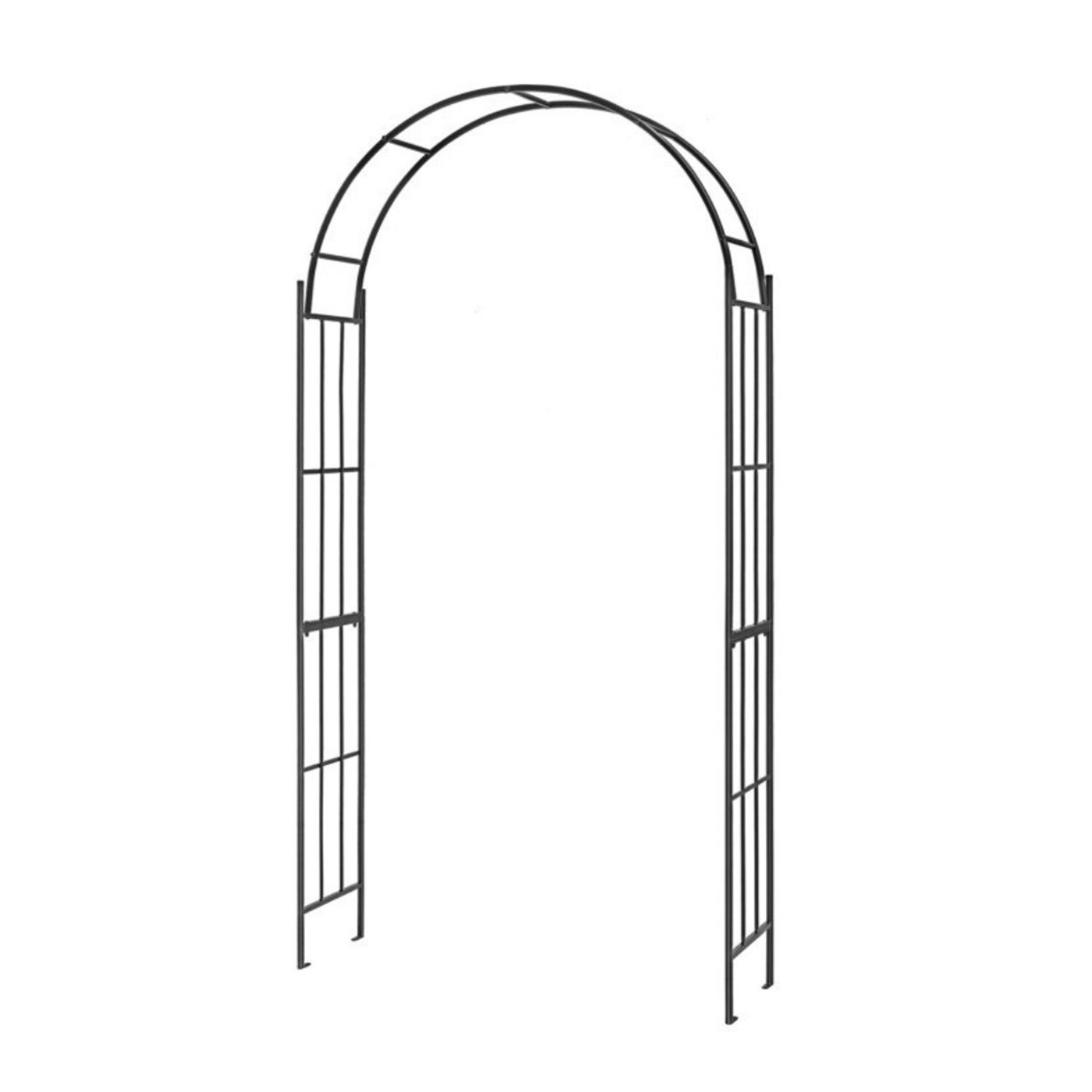 AHIOU HOME ZAAHD-HG3J2WGA Mankato 3.6-ft W x 7.5-ft H Arched Black Steel Garden Arbor