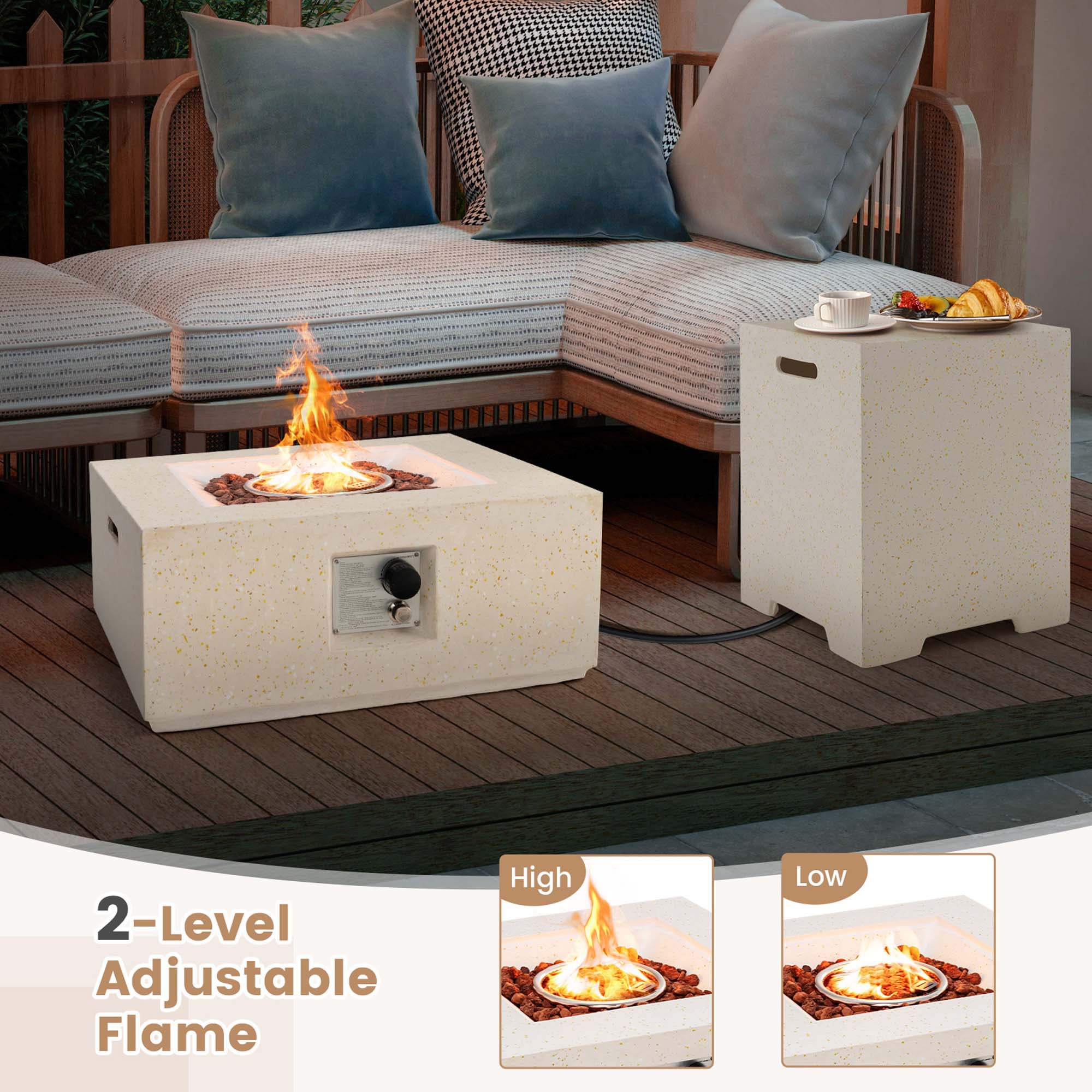 Costway LWS00087 Outdoor-Gas-Firepits - View #3