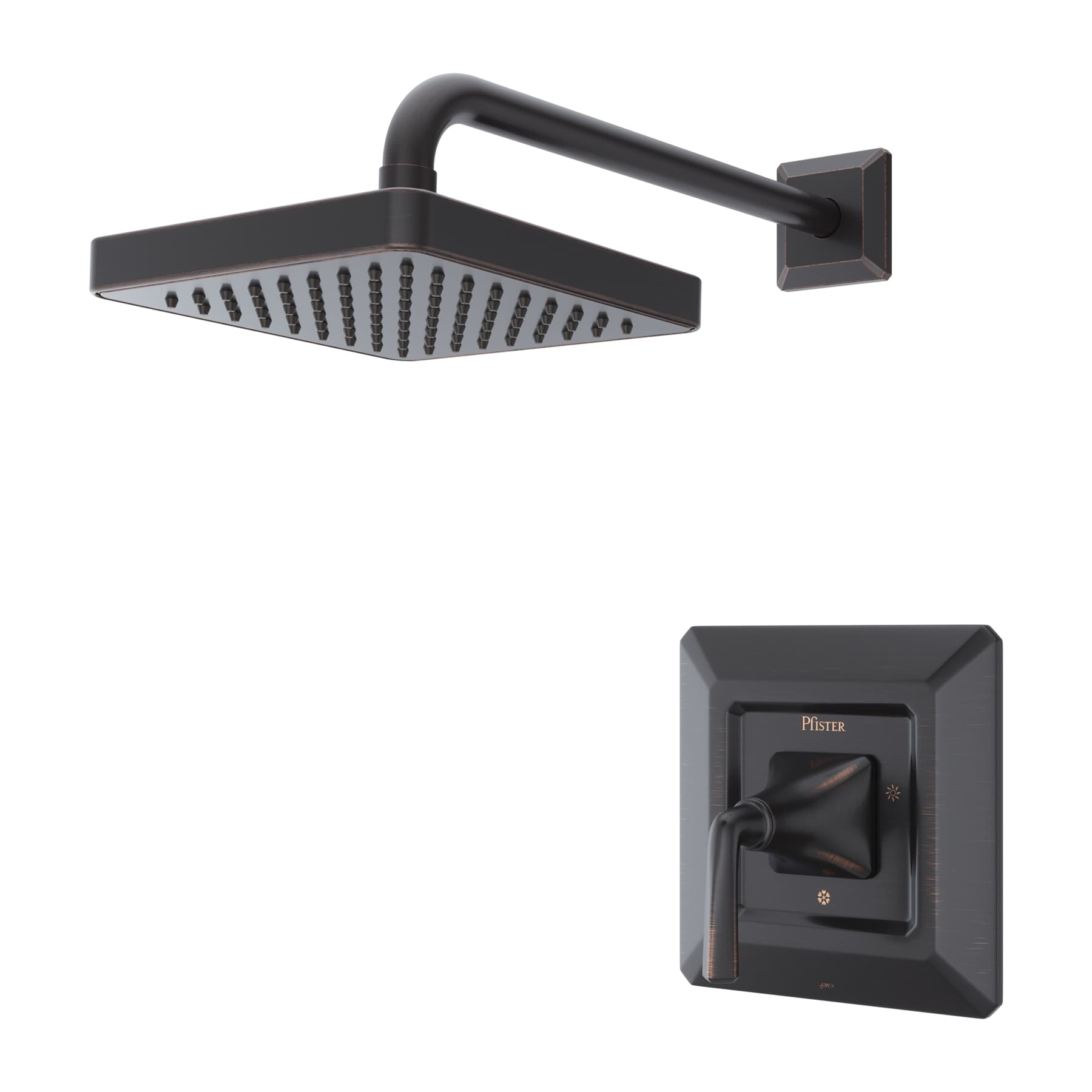 Pfister LG89-7FEY Park Avenue Tuscan Bronze 1-handle Single function 7-Inches Square Shower Faucet