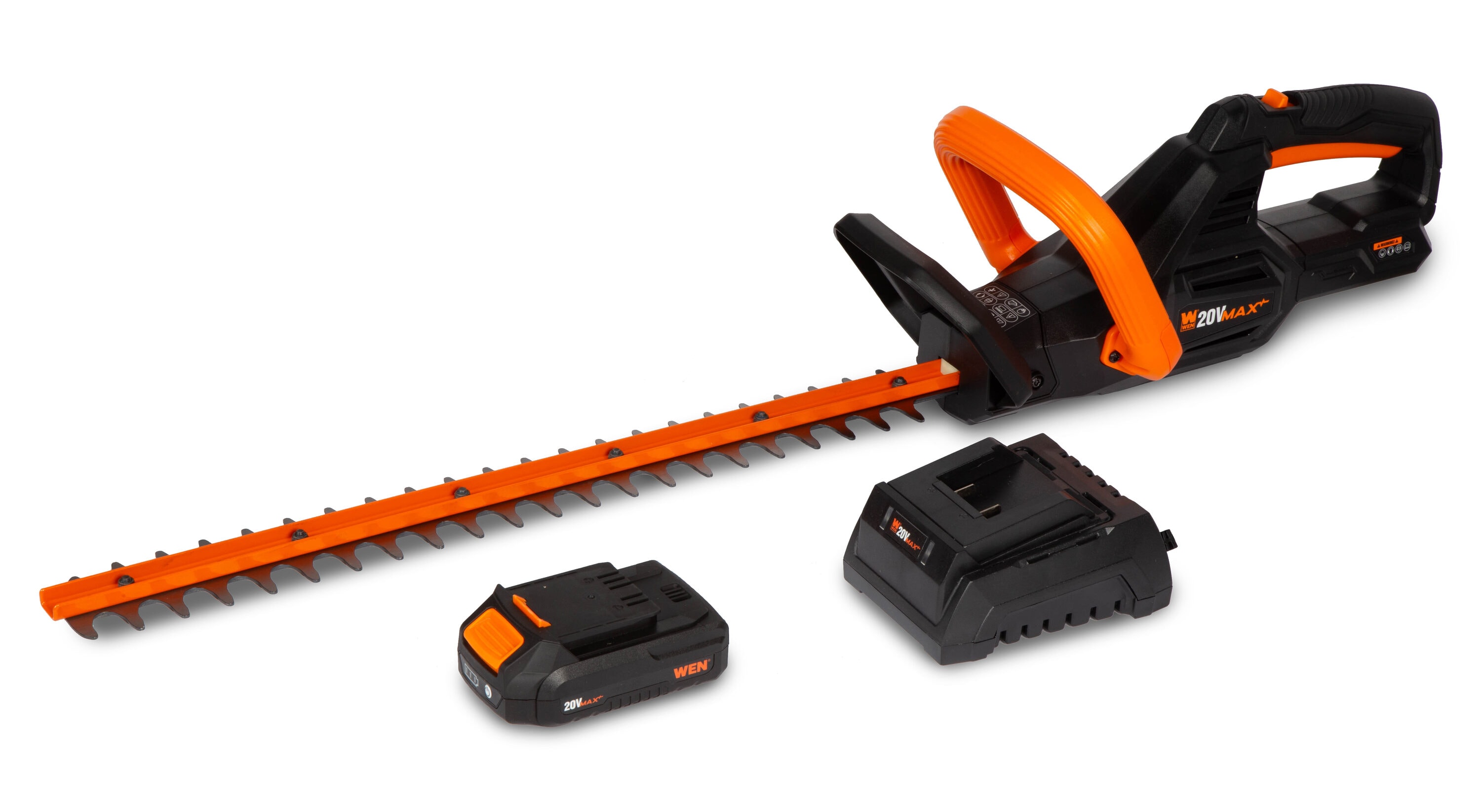 WEN 20815 20-volt 20-in Battery Hedge Trimmer 2 Ah Battery Included , Charger Included