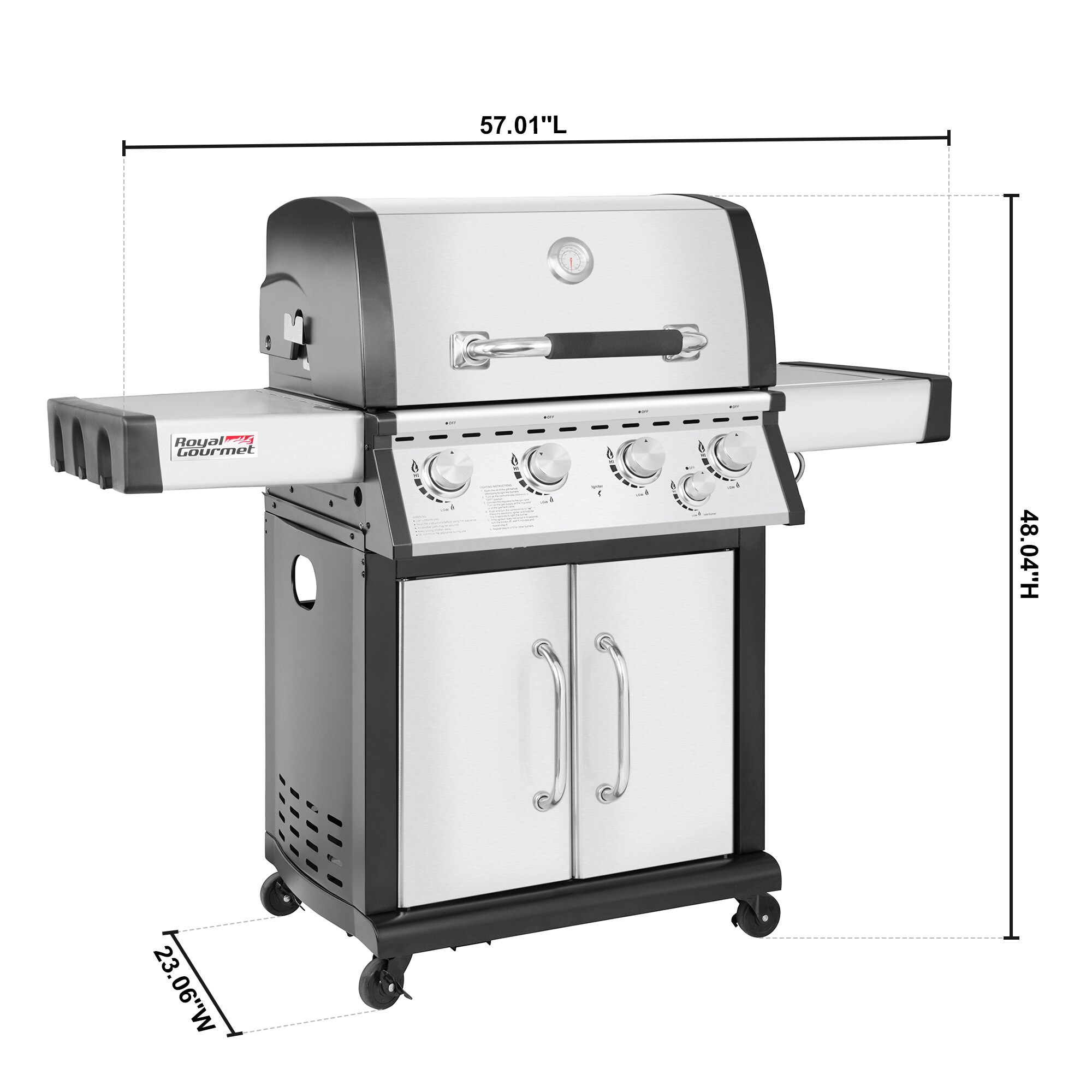 Royal Gourmet Sliver Liquid Propane Gas Grill at Lowes.com