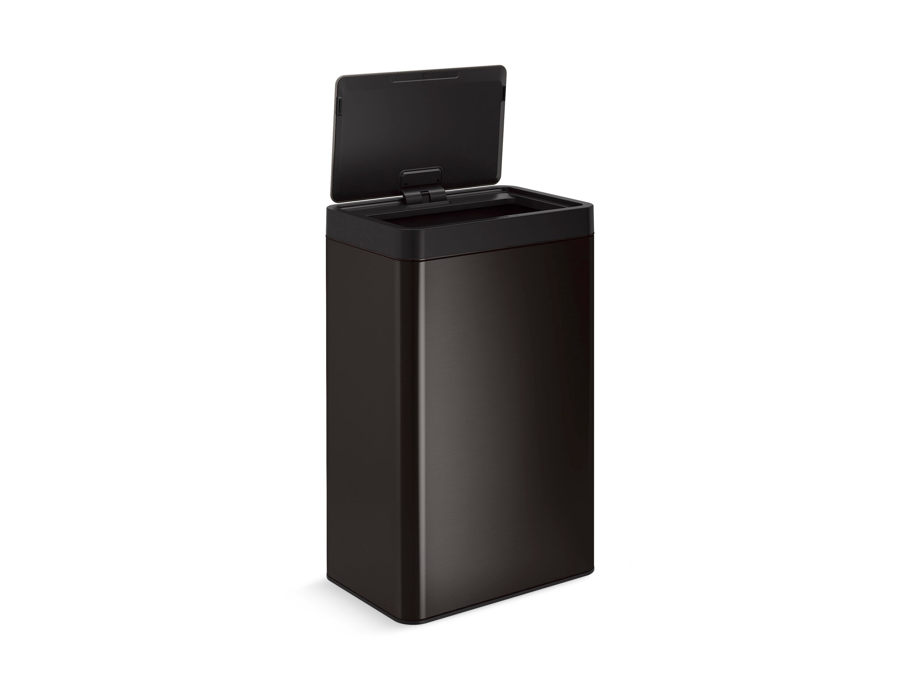 KOHLER 13 Gal. Stainless Steel Trash Can in Black Stainless K