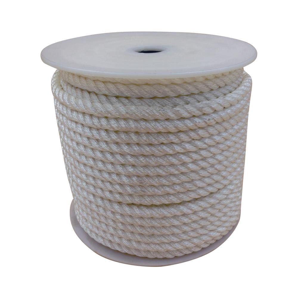 Extreme Max BoatTector Twisted Nylon Rope- 1/2-in x 600-ft, White