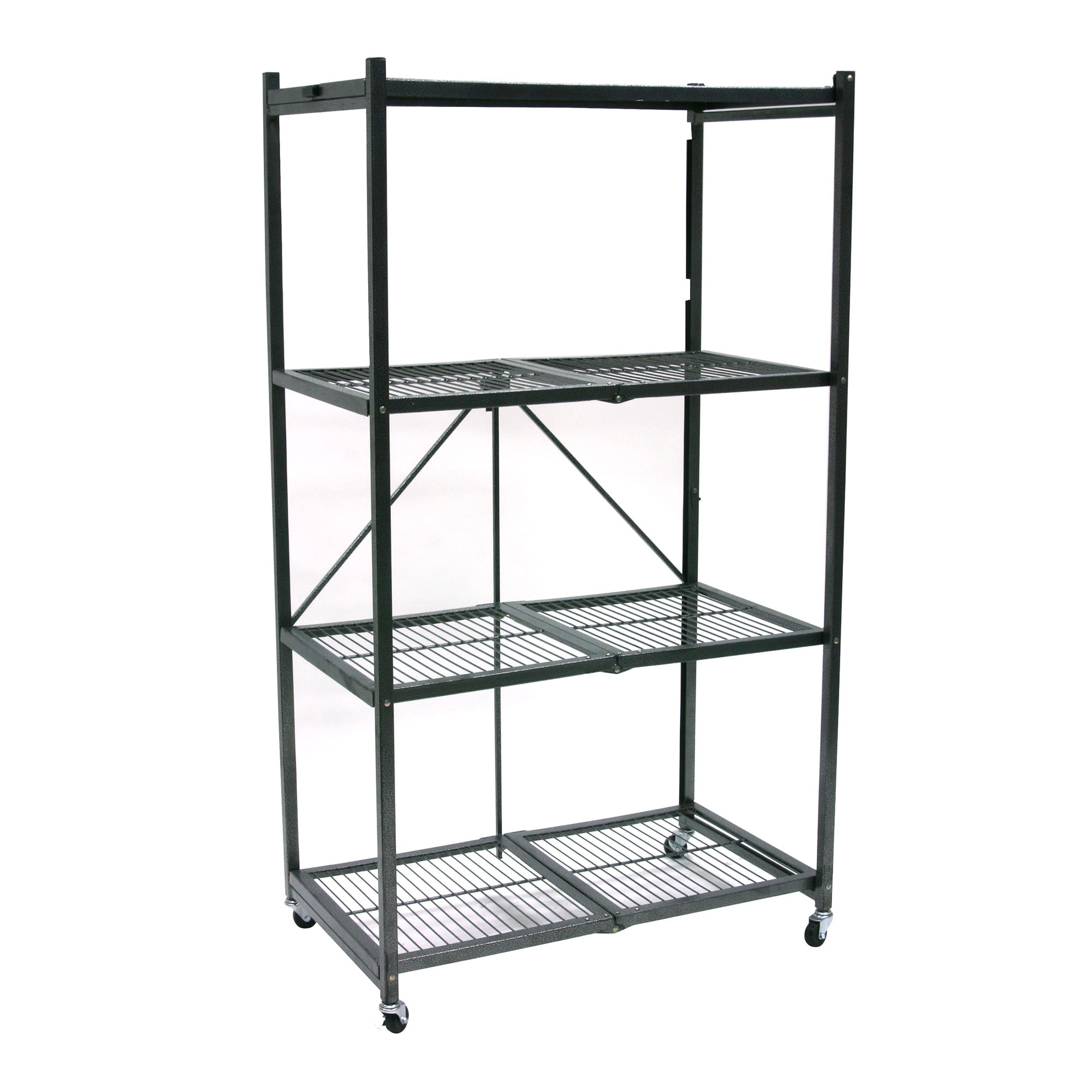 Origami 101135 Metal Heavy Duty 4 -Tier Utility shelving unit ( 35.8-in W x 20.9-in D x 61.6-in H ) ( Gray , ( 75-lb lbs. Capacity Per Shelf )