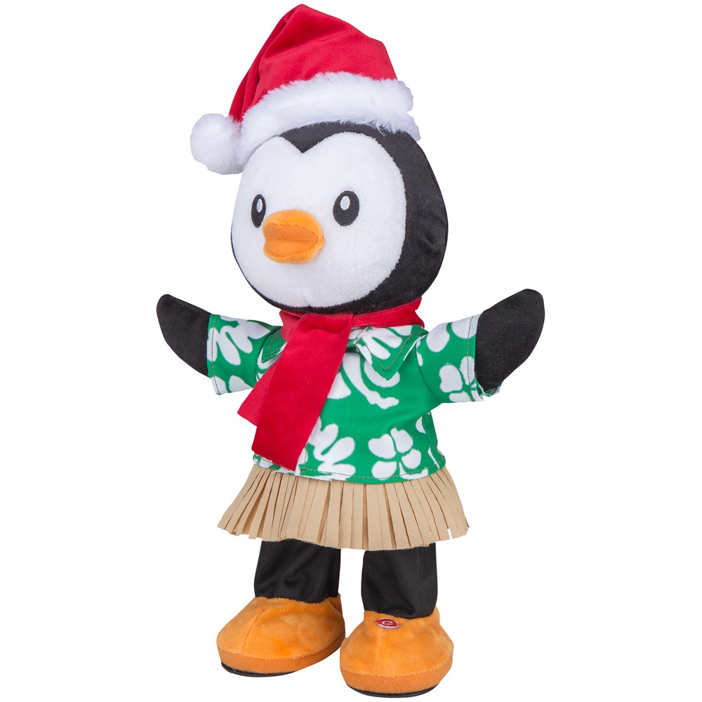 Holiday Living 113549 14.17-in Musical Animatronic Penguin Battery-operated Batteries Included Christmas Decor
