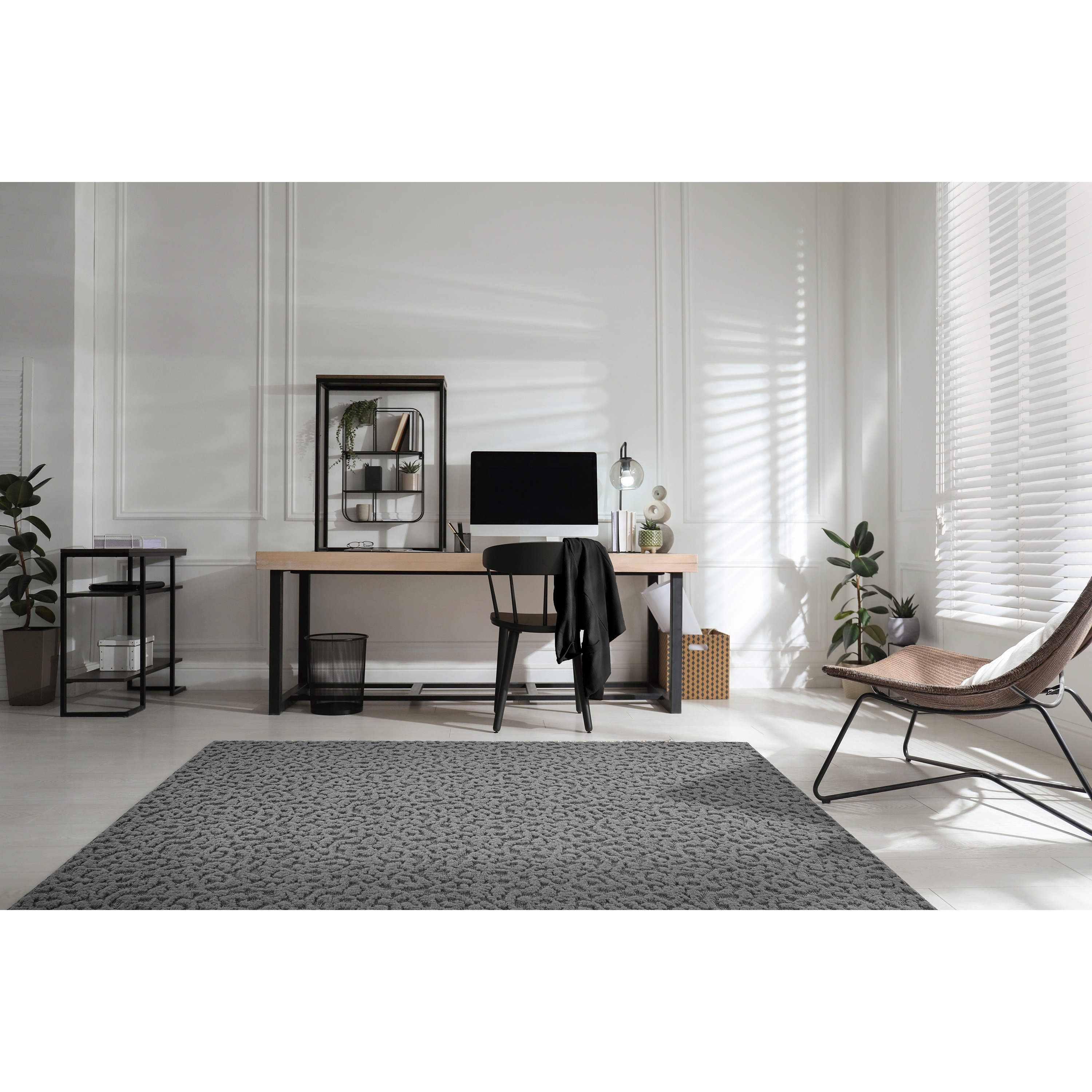 Garland Rug CL010N14418012 Ivy 12 x 15 (ft) Tufted Polypropylene Cinder Gray Rectangular Indoor Floral/Botanical Farmhouse/Cottage Area rug
