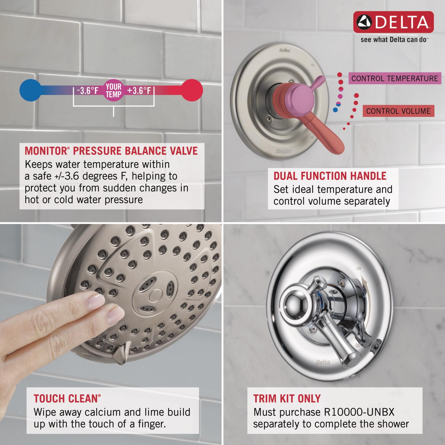 Delta T17064-BL Bath-Shower-Facc - View #2