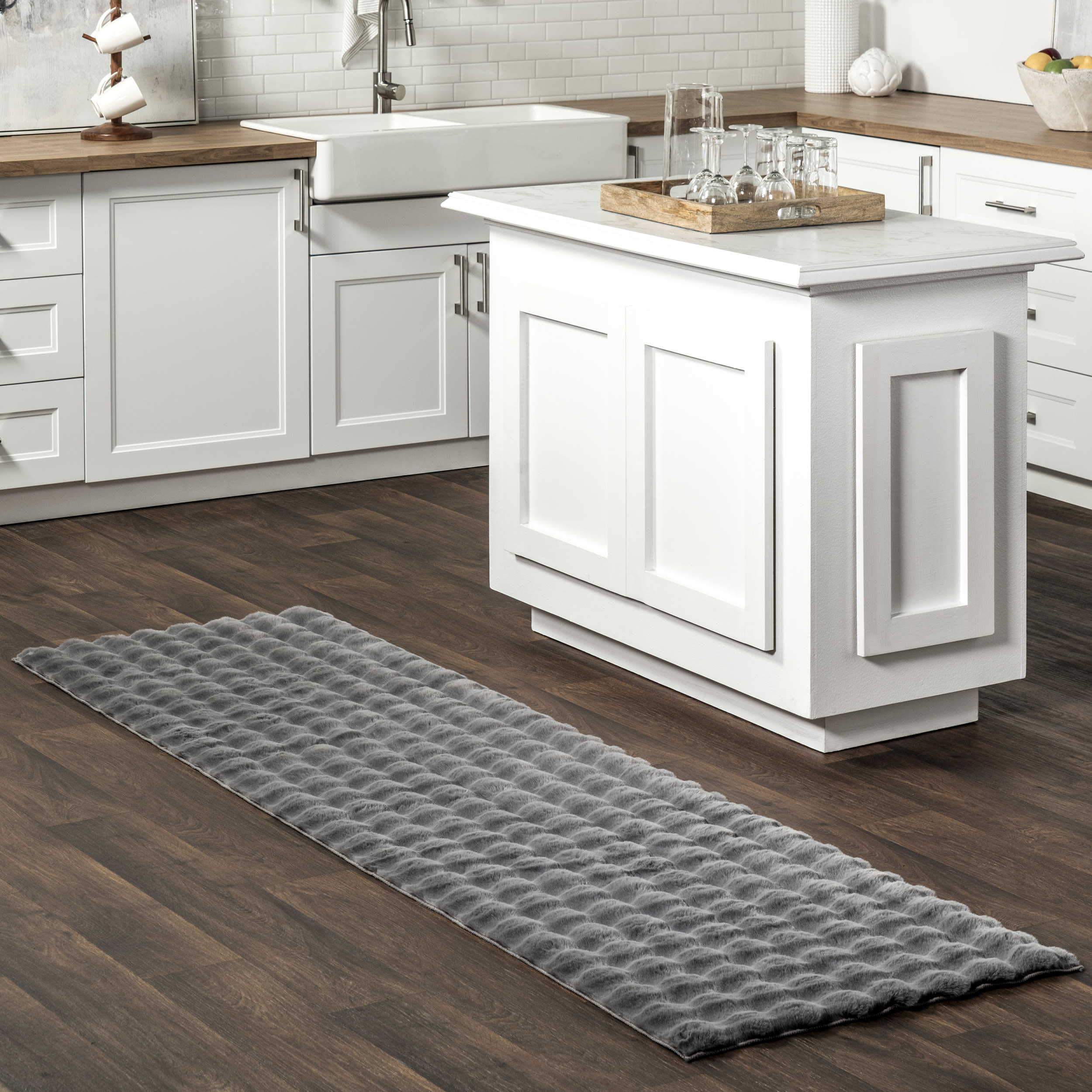 Modern Marble Anti Fatigue Kitchen or Laundry Room Comfort Mat — nuLOOM