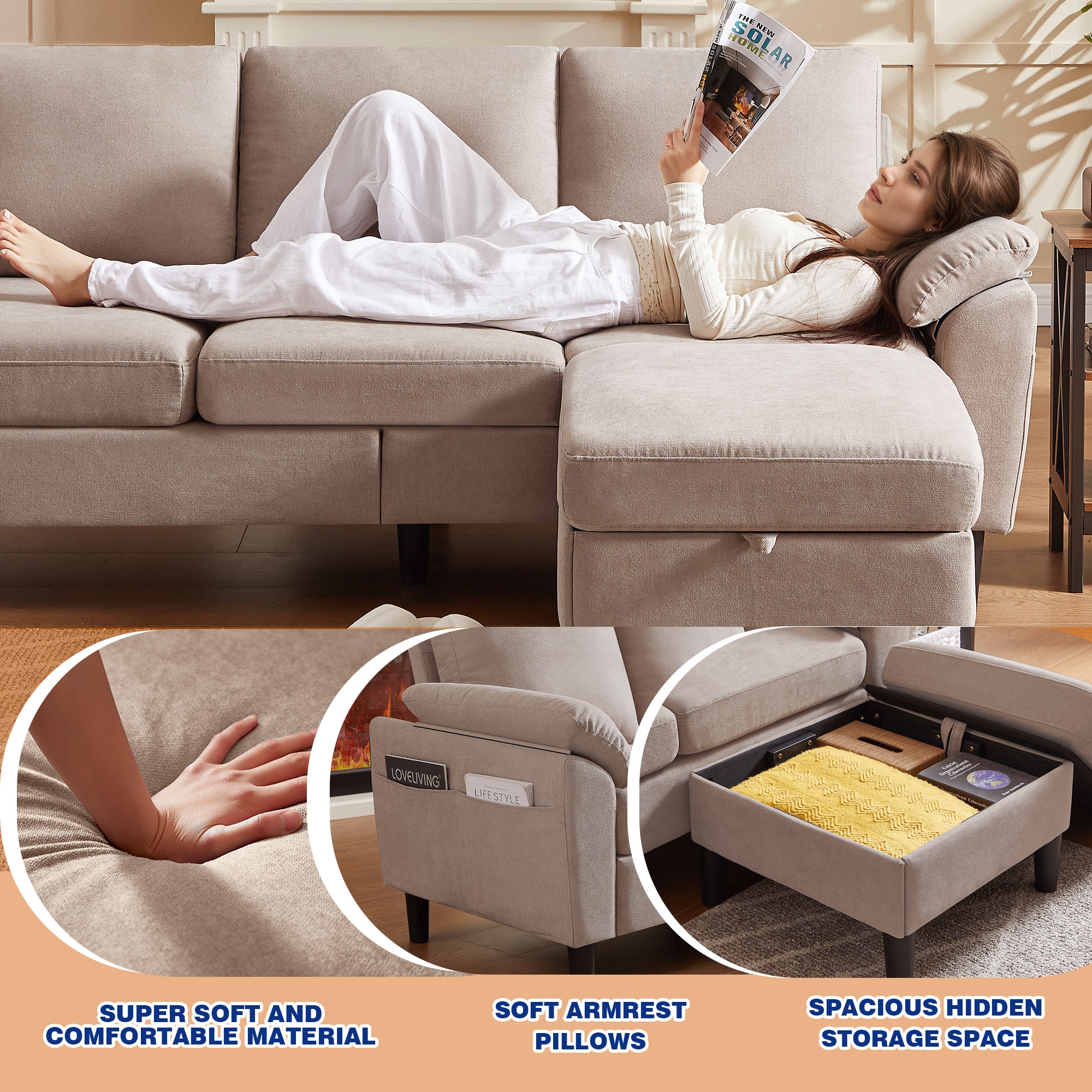 Jarenie YMX3302TW-BE Living-Room-Sets - View #4