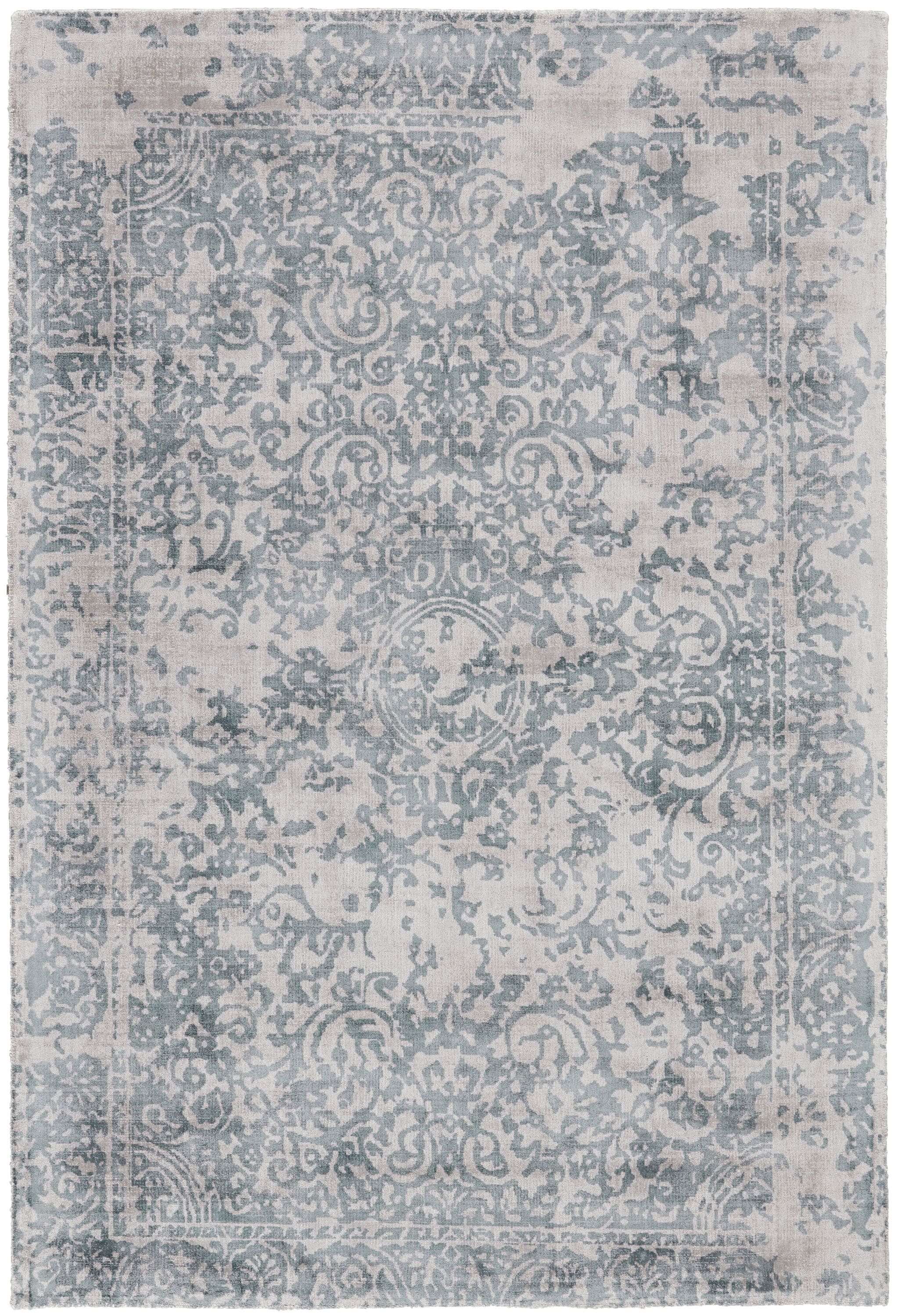Room Envy 667R8383ICE000G99 Jasmel 8 x 11 (ft) Loomed Rayon Gray Mist/Opal Gray Rectangular Indoor Abstract Area rug