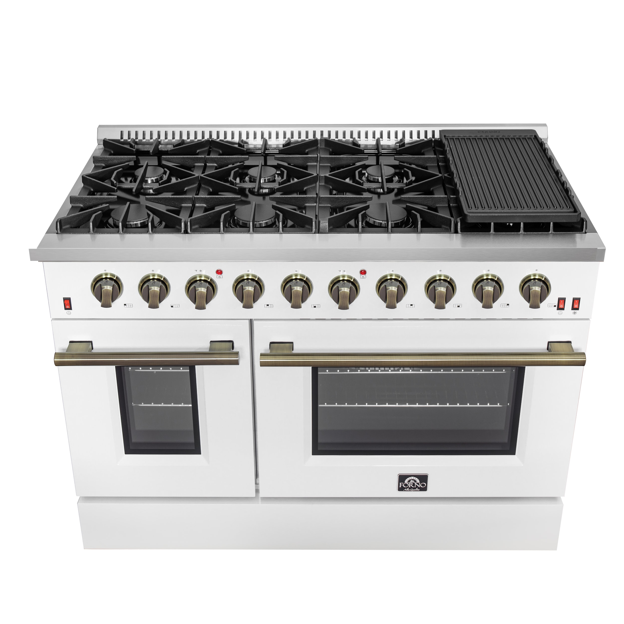 FORNO FFSGS6244-48WHT Double-Oven-Gas-Ranges - View #5