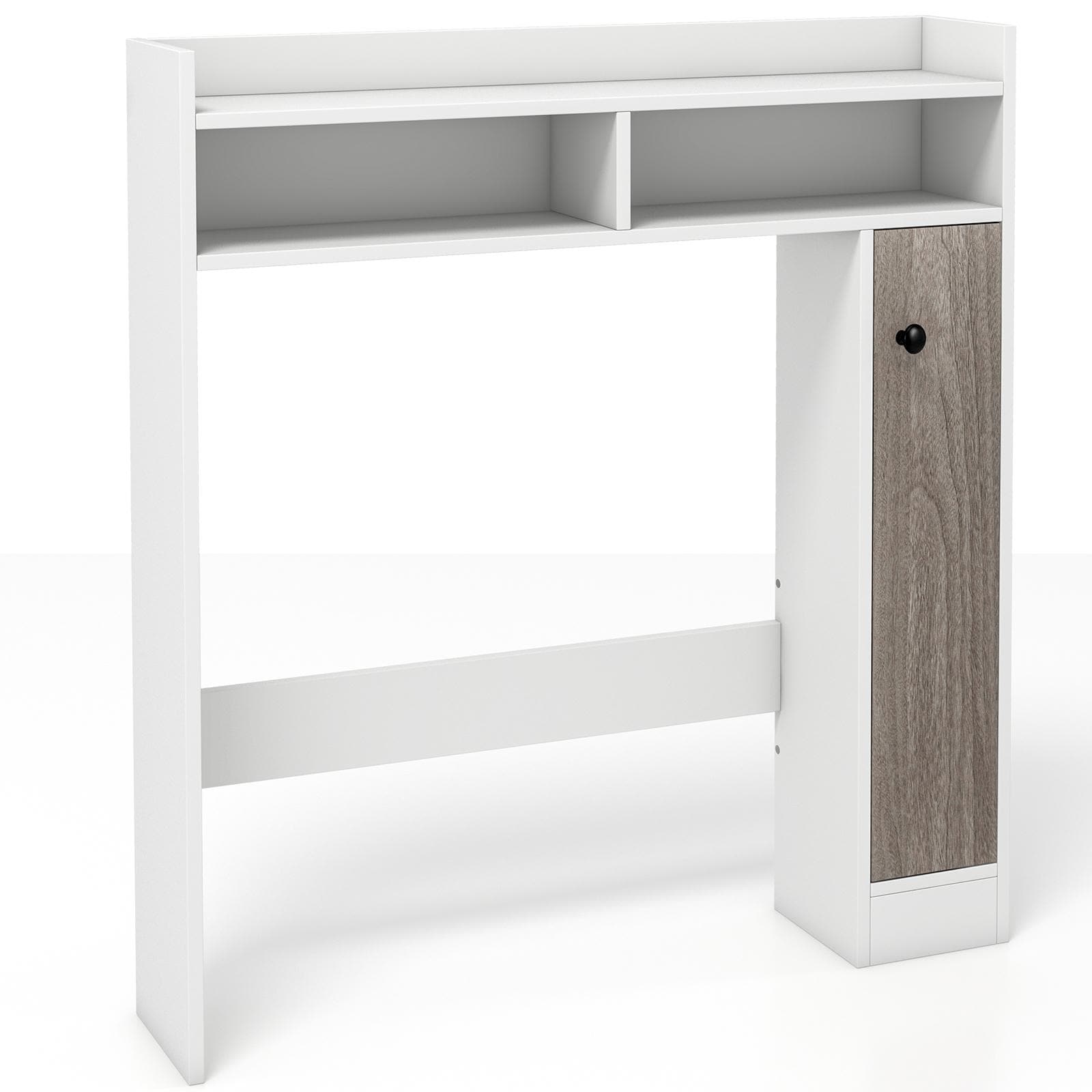 BABOOM Bathroom Over the Toilet Floor Storage Organizer with 2 Open Compartments and 2 Adjustable Shelves