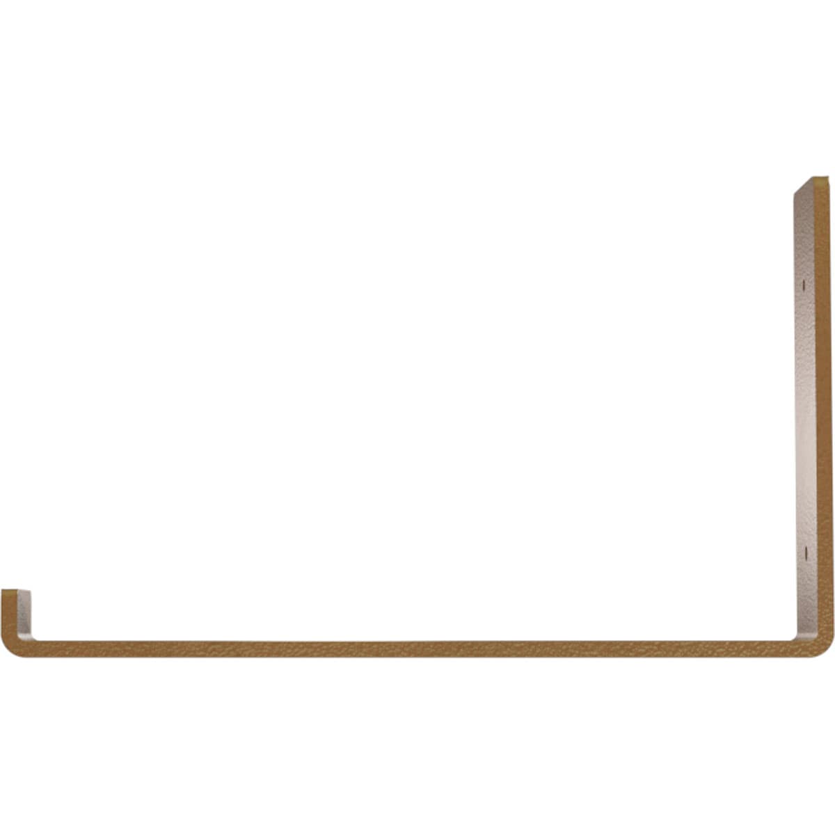 Hammered Gold Steel 2"W x 12"D x 7"H Hanging Shelf Bracket