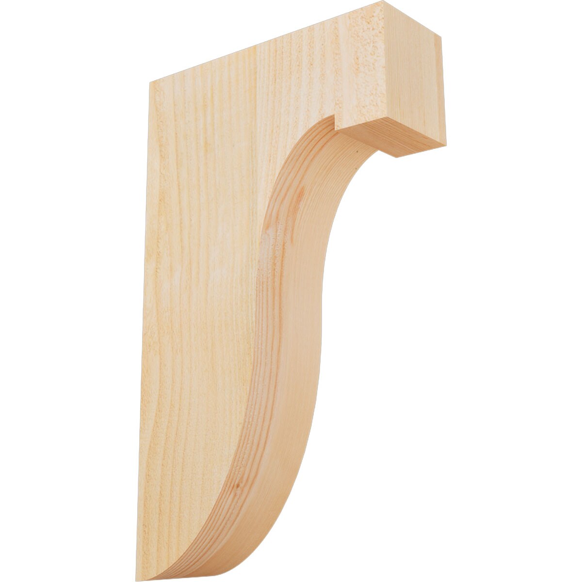 Ekena Millwork COR04X12X20DEL00RDF 4-in x 12-in x 20-in Del monte Unfinished Douglas fir Wood Paintable/Stainable Corbel