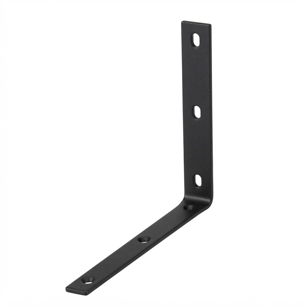 Hampton  12 1/4 in. H X 1 1/2 in. W X 1/4 in. D Black Steel Inside L Corner Brace 4 pks