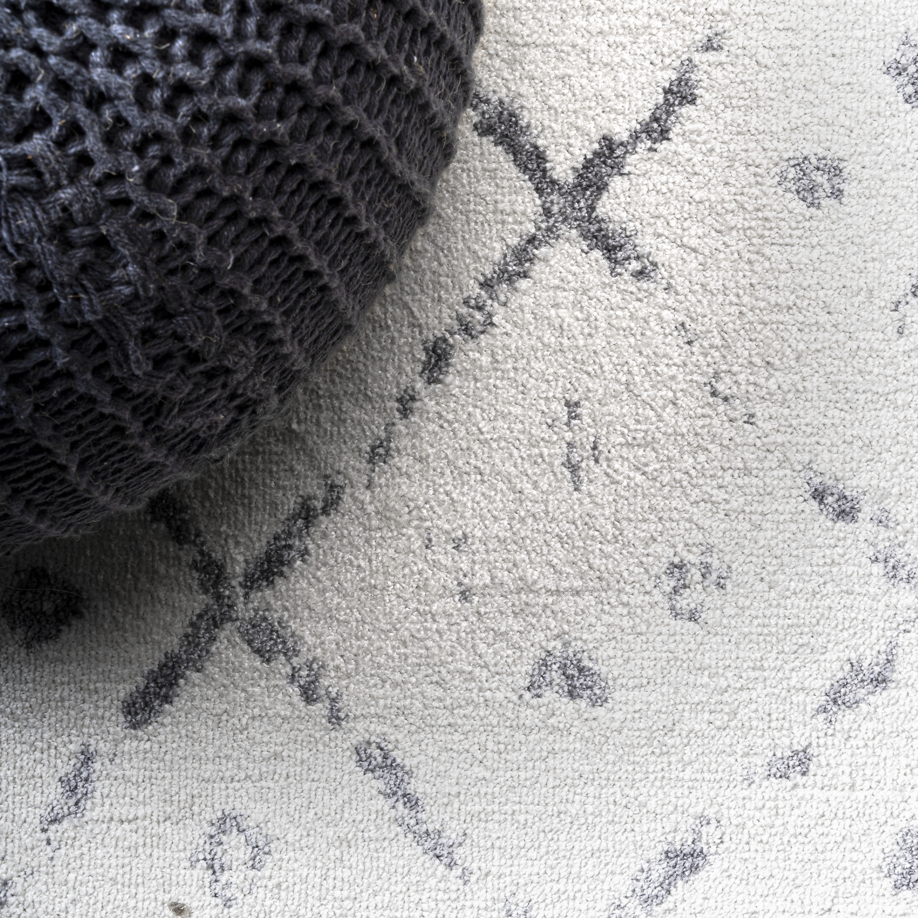 Juba 8' x 10' Gray Diamond Synthetic Area Rug