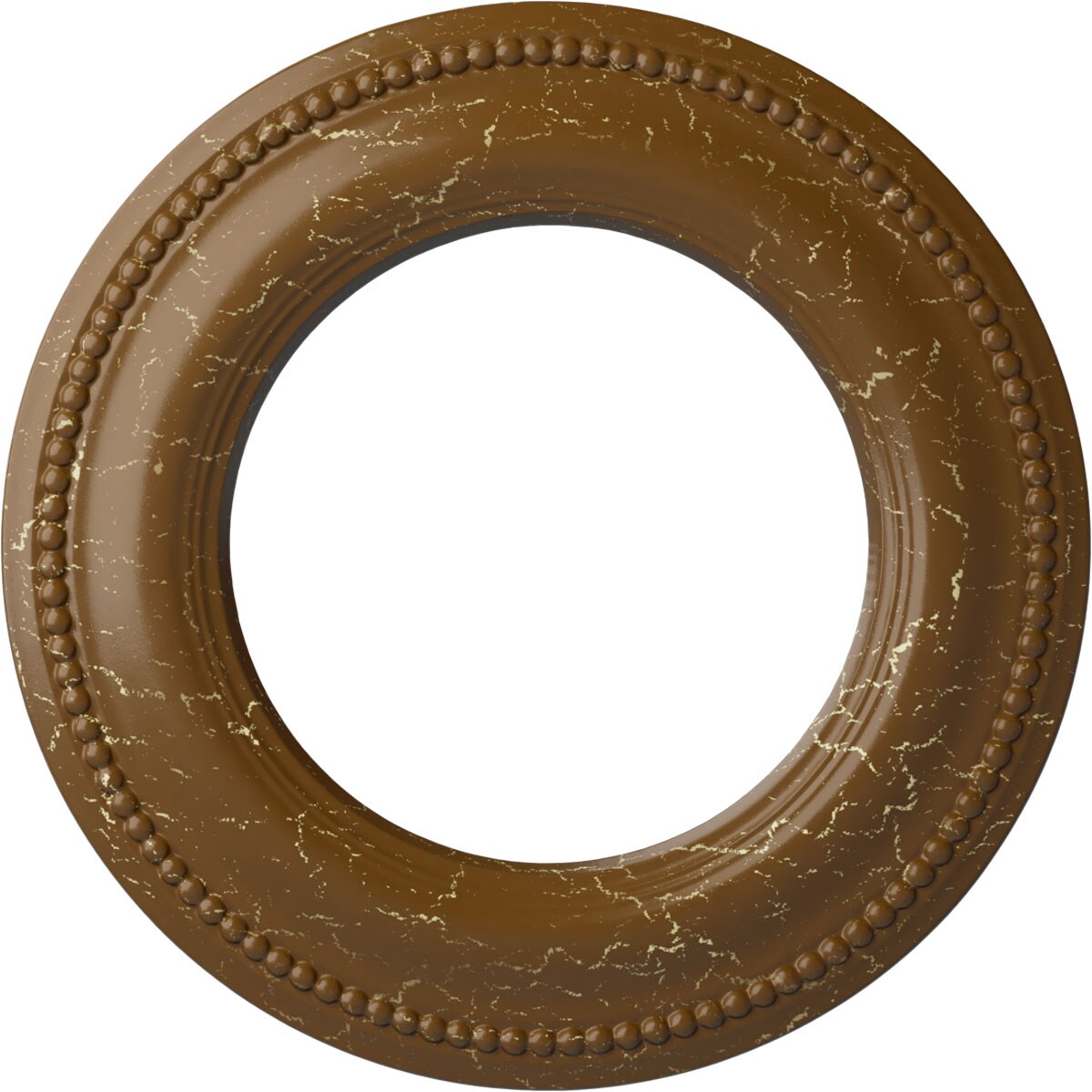 Ekena Millwork CM13BRSTC Bradford Classic 13-in W x 13-in L Painted Smokey Topaz Crackle Polyurethane Whole Ceiling Medallion