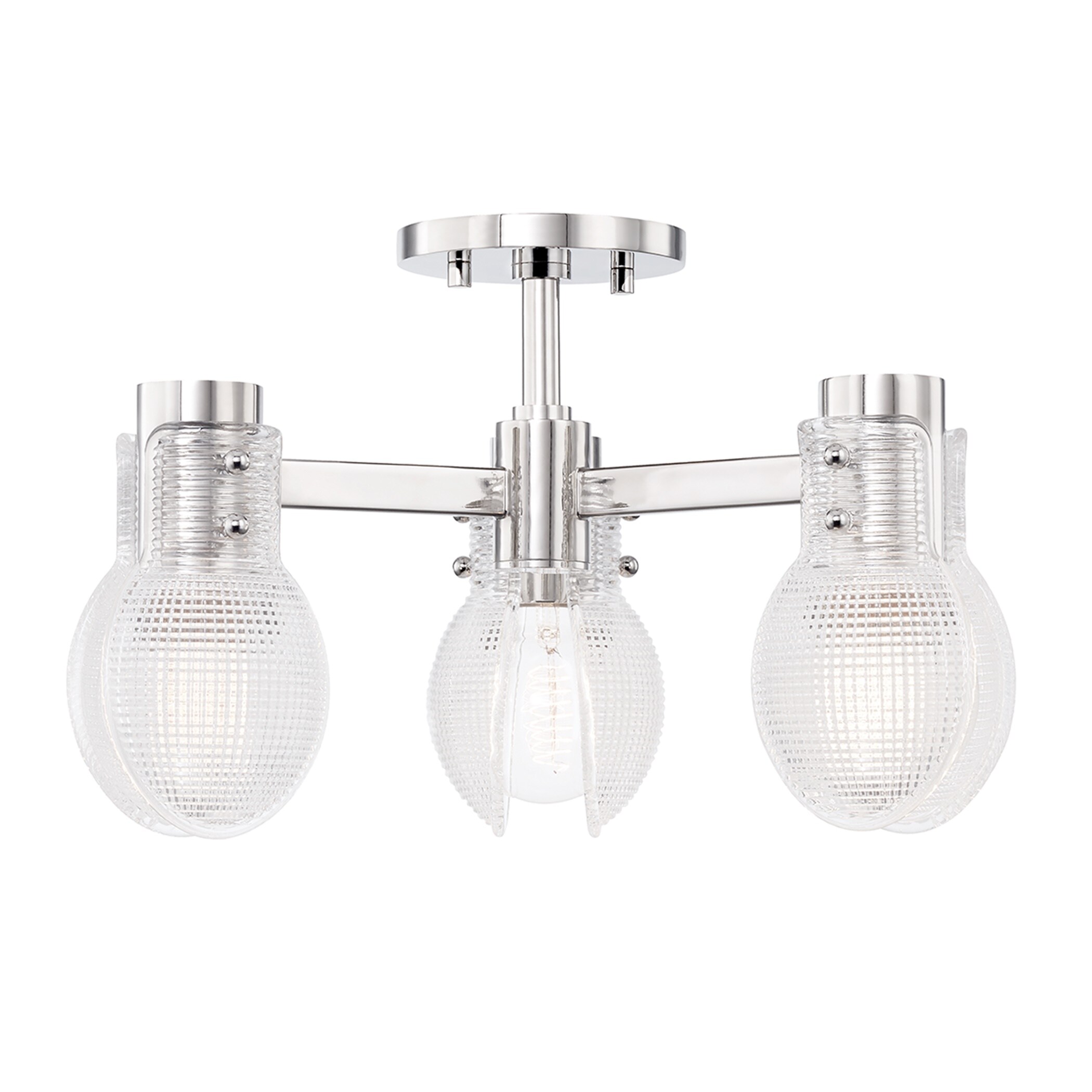 Mitzi H417603-PN Jenna 3-Light Nickel Semi mount light