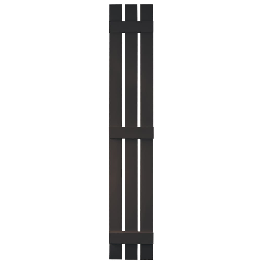 Vantage V5371280010 11.875-in W x 78.625-in H Musket Brown Board and batten Spaced Exterior Shutters ( 1 -Pack )