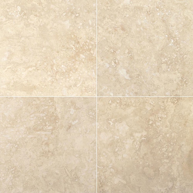 Emser Travertine Umbria Savera Beige 18 In X Honed And Filled Natural Stone Look Floor Tile At Lowes Com
