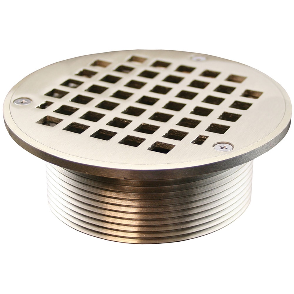 1-1/2 in. IPS Shower Stall Drain with 4-1/4 in. O.D. Stainless Steel  Strainer