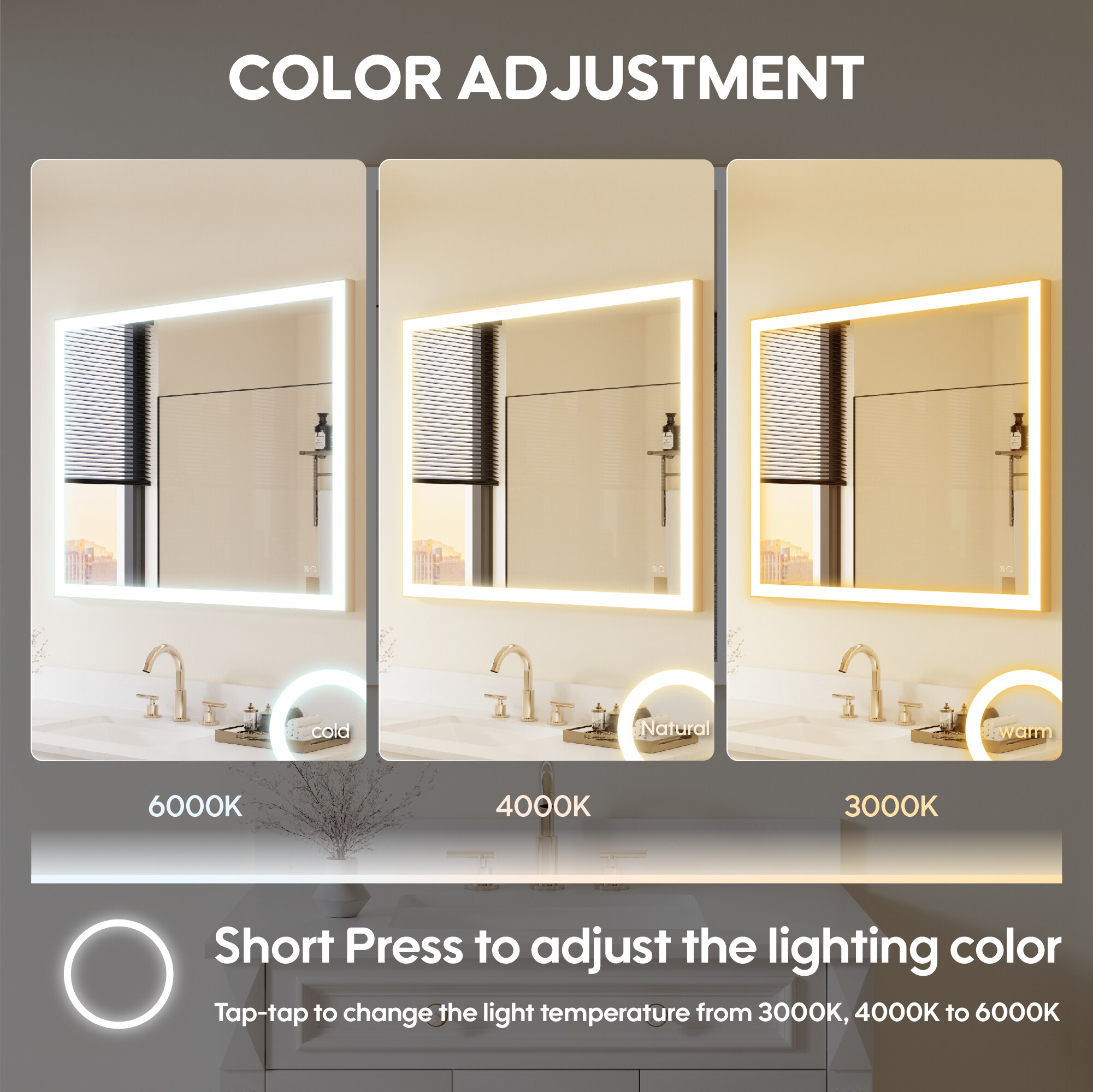 CALVON HML4836GD Framed-Bath-Mirrors - View #6