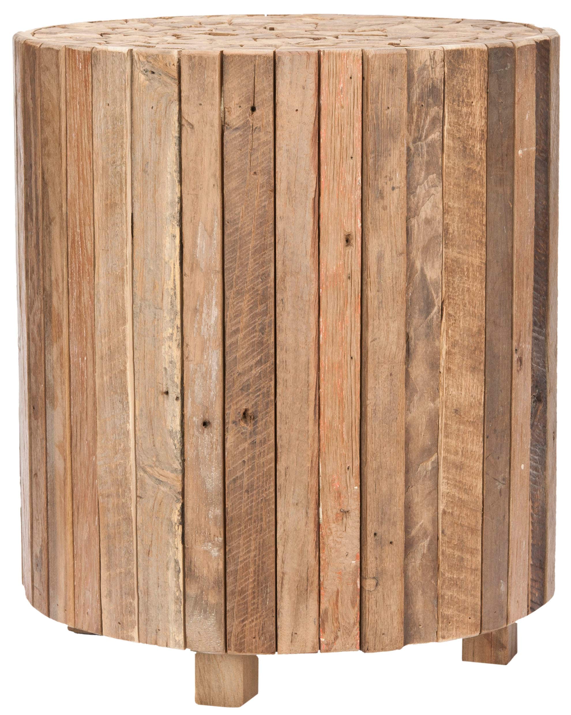 Safavieh FOX1002A Richmond 17.0-in W x 19.5-in H Medium Oak Wood Round Modern End Table
