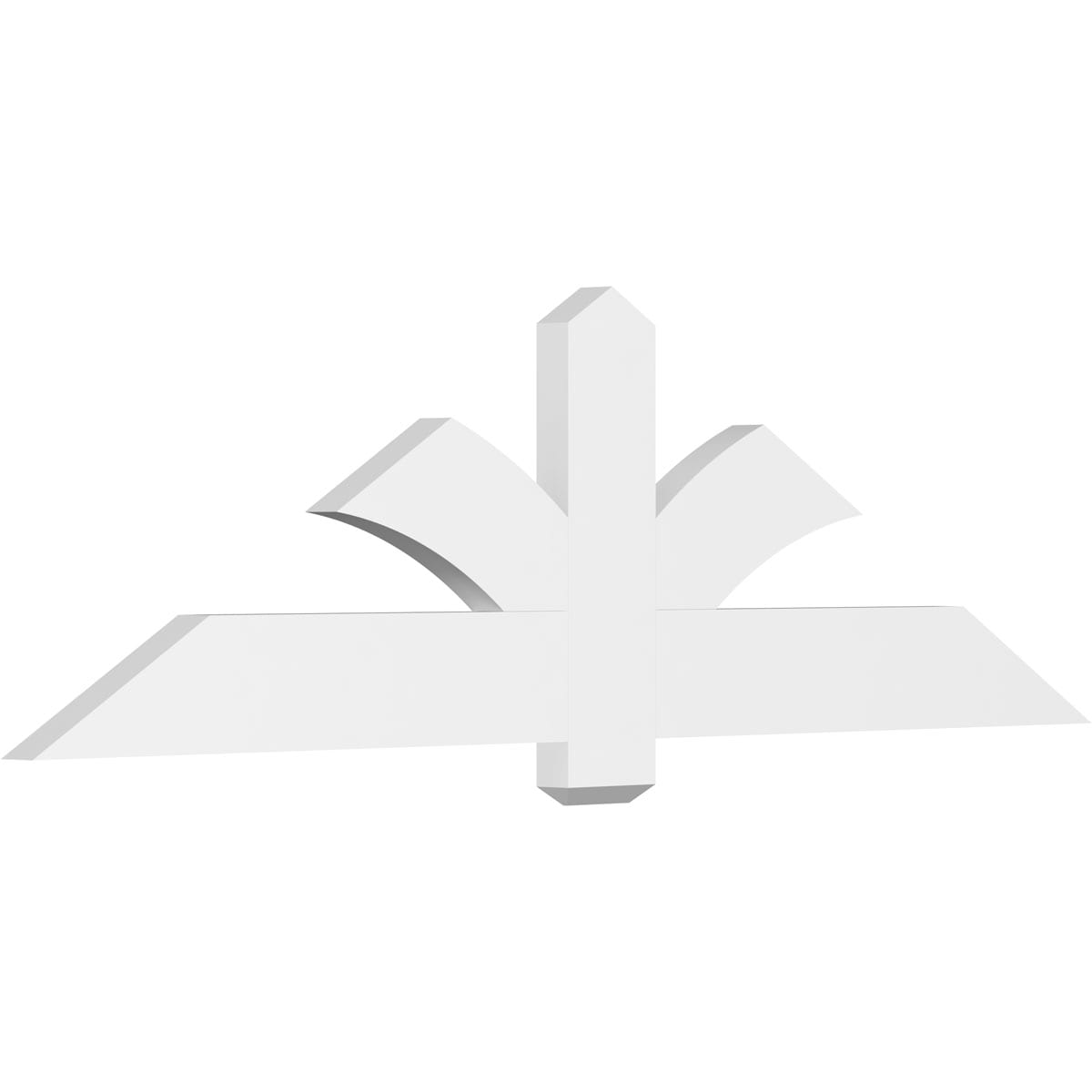 Ekena Millwork GBP072X21X0206RED00 Redmond White PVC Gable bracket
