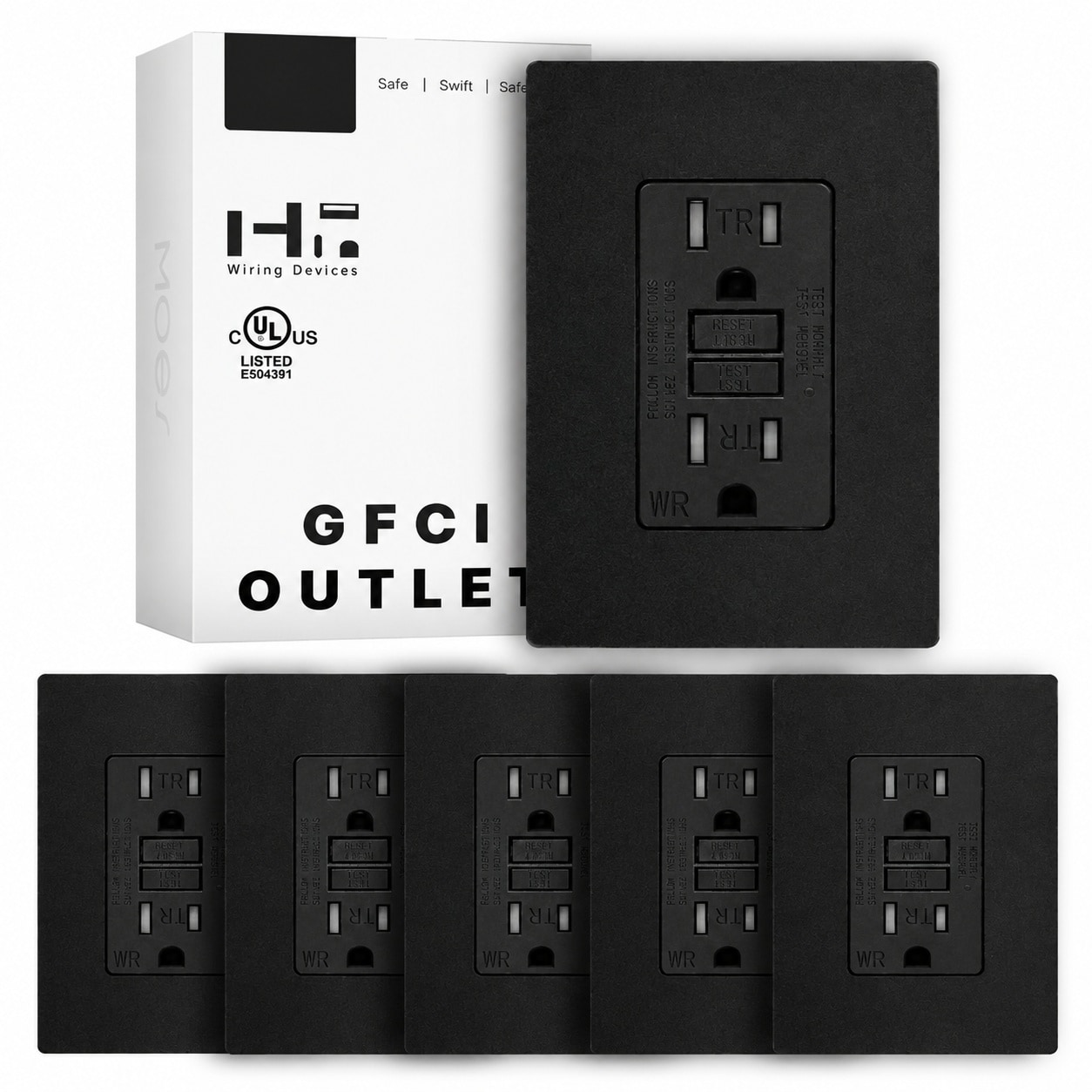 Misopily GFCI Outlet 15 Amp Self Test Weather Resistant Tamper ...
