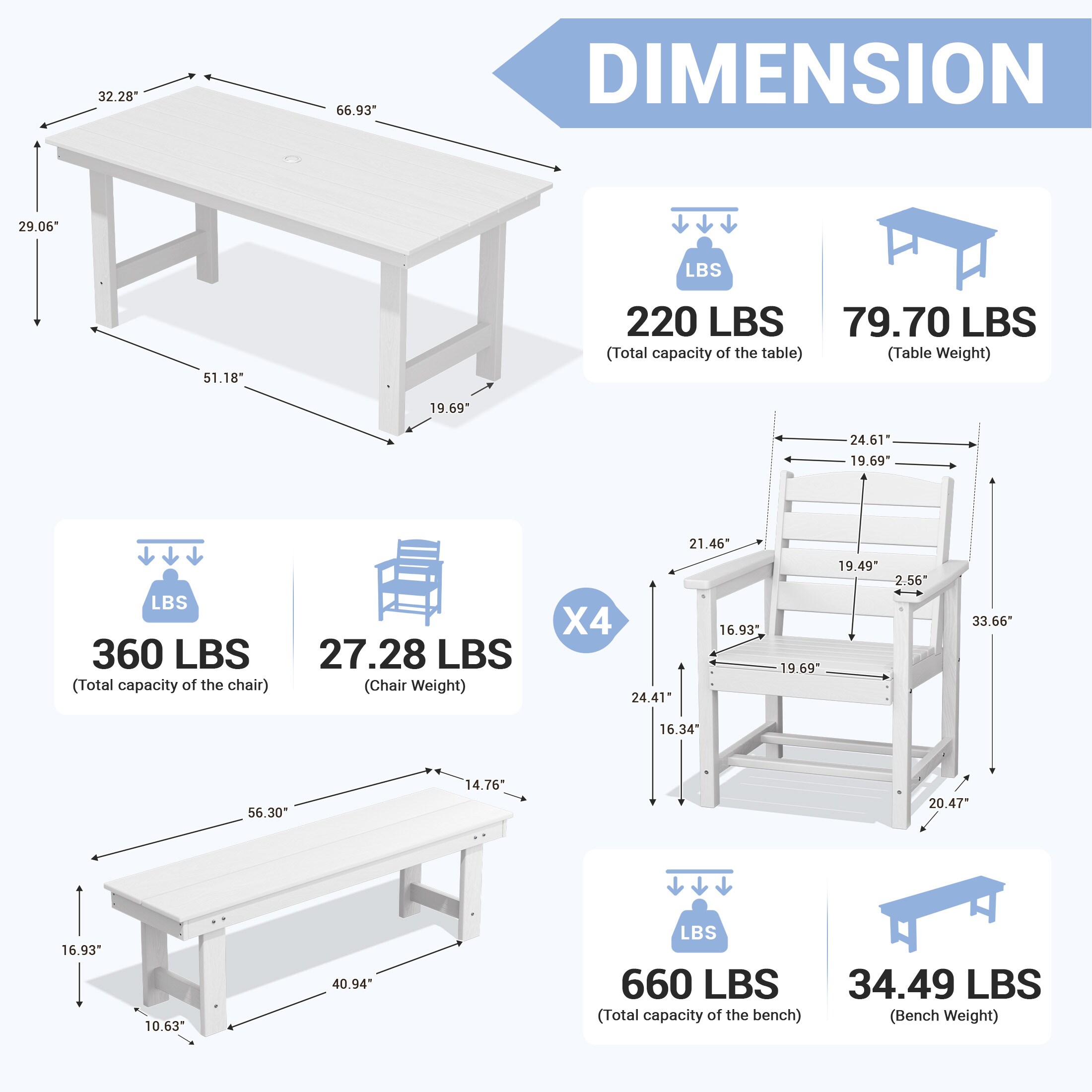 Serwall SW-SDTCS6-WT Patio-Dining-Sets - View #5