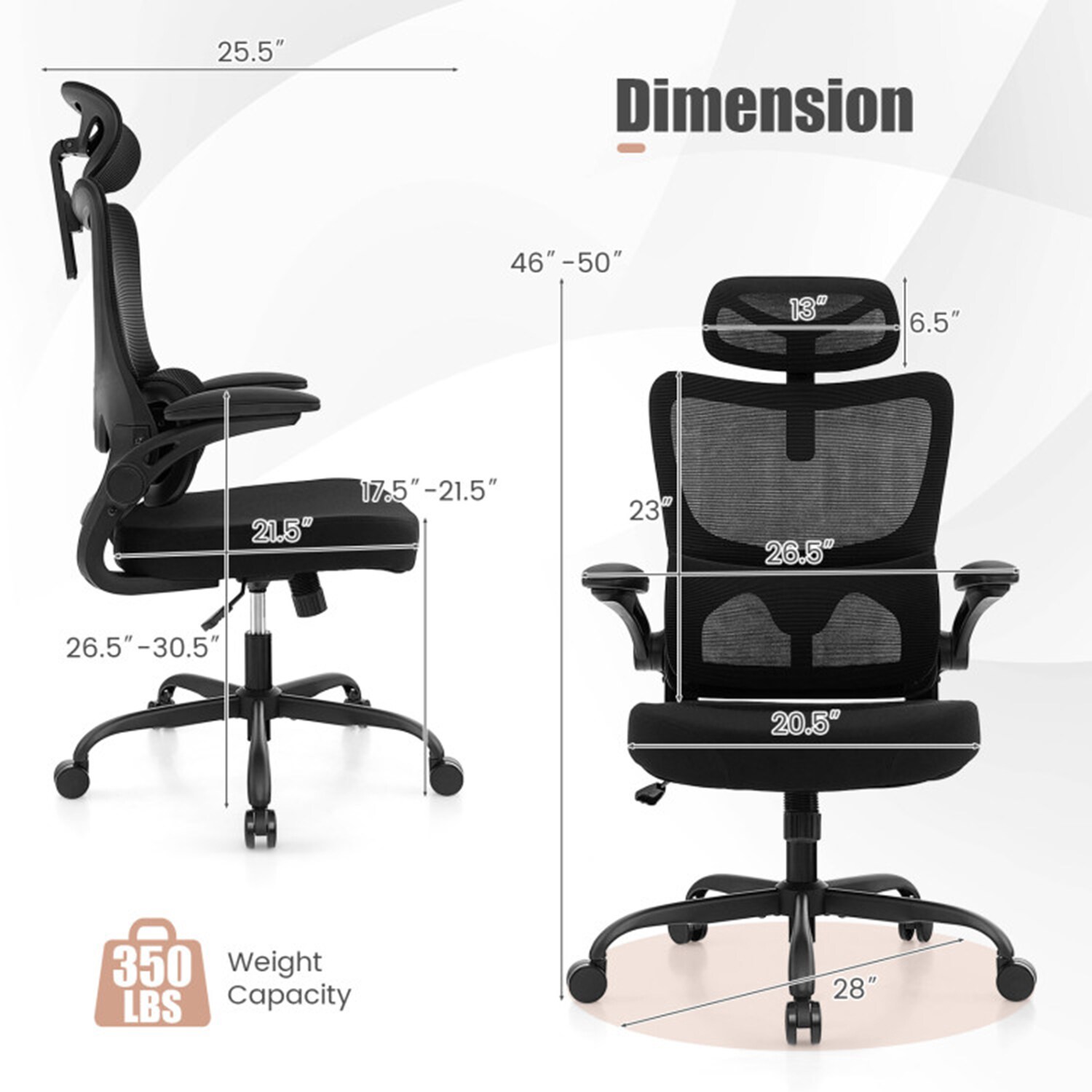 Mondawe MO-CB10661BK Office-Chairs - View #11