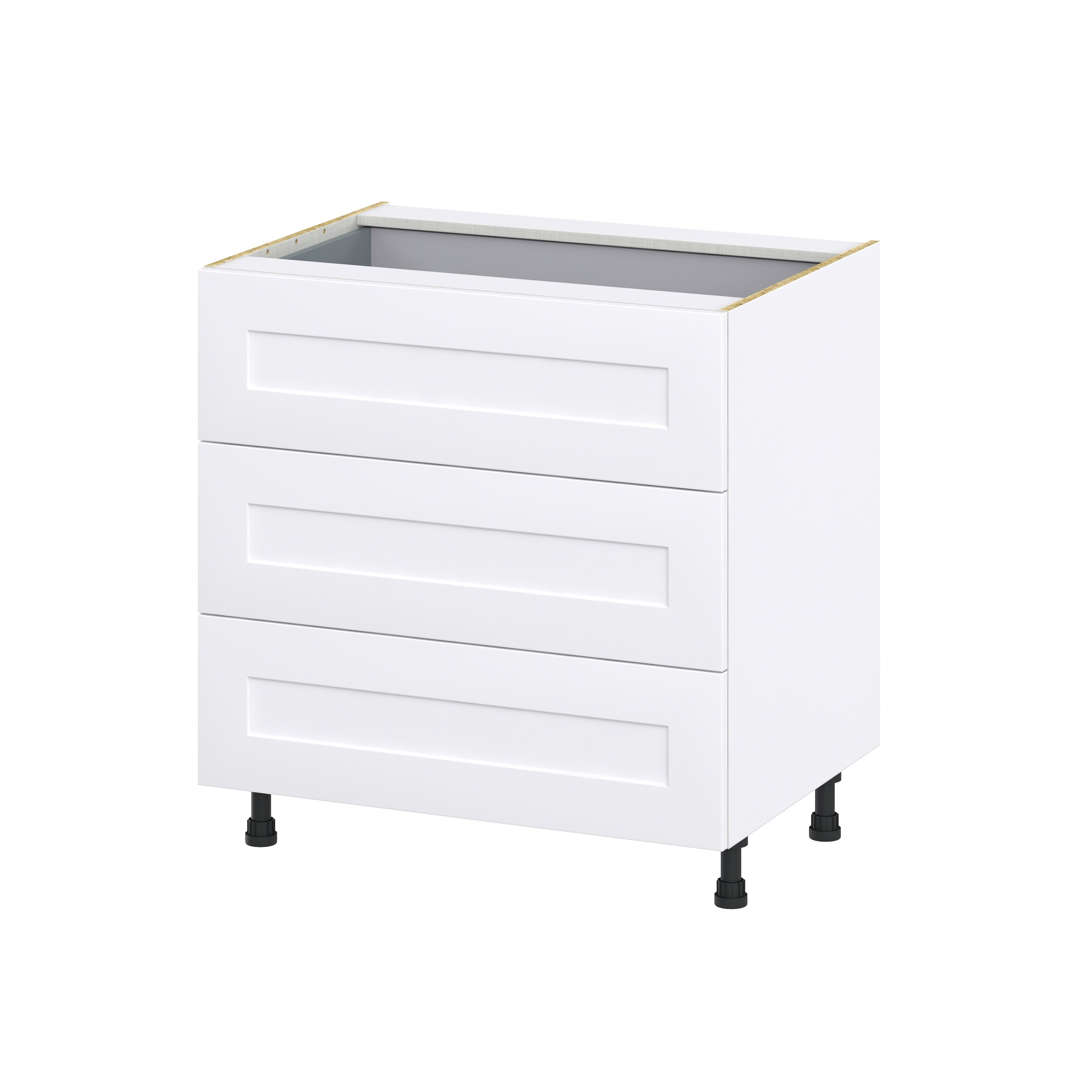 Hugo&Borg Jolie 33-in W x 34.5-in H x 24-in D Warm White Sink Base Fully Assembled Cabinet (Recessed Panel Shaker Style)