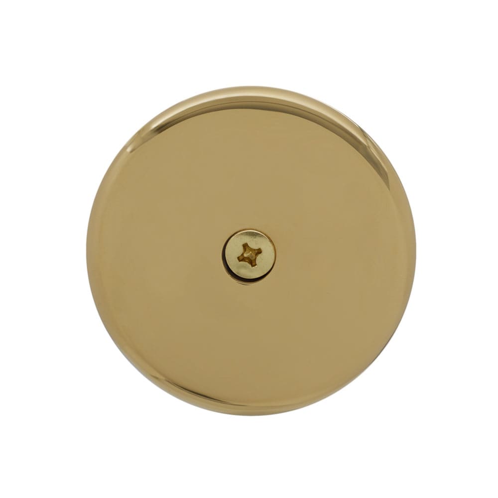 WESTBRASS D328-01 3-1/8 In. Single Hole Overflow Face Plate and Screw In Polished Brass