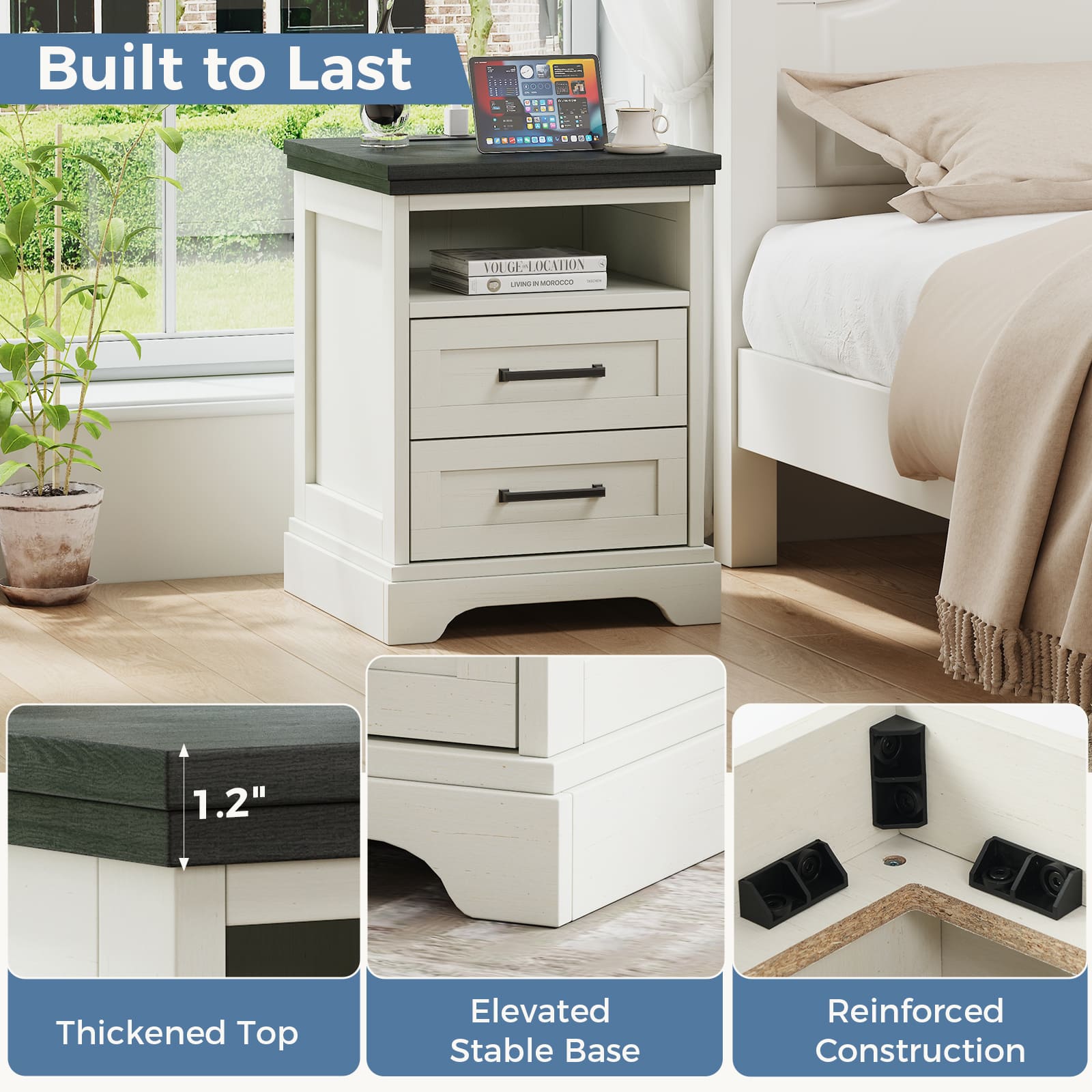 Sweetcrispy L-CTG-D2C-24IN-WT nightstands - View #4
