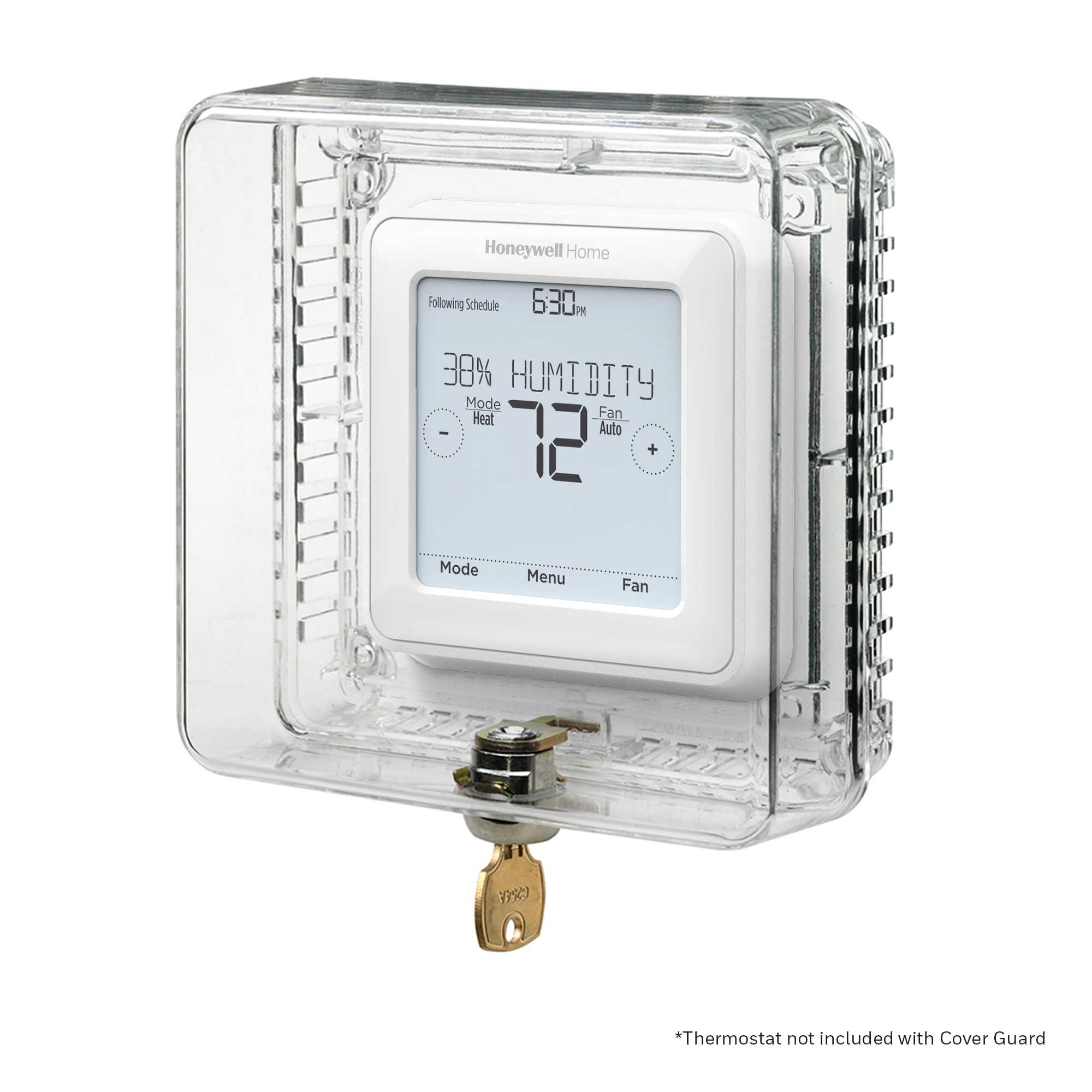Honeywell Home 5.75-in x 5.75-in Plastic Lockable Square Thermostat Cover  in the Thermostat Covers department at