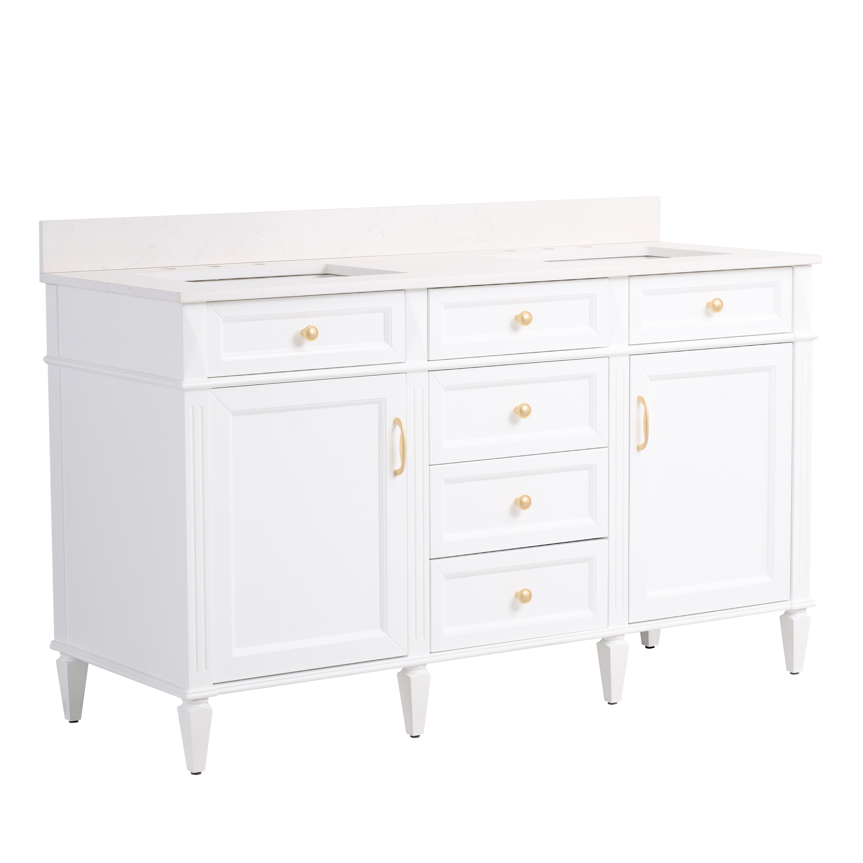 WELLFOR ELISA60QZ-WT Bath-Vanity-Combo - View #2