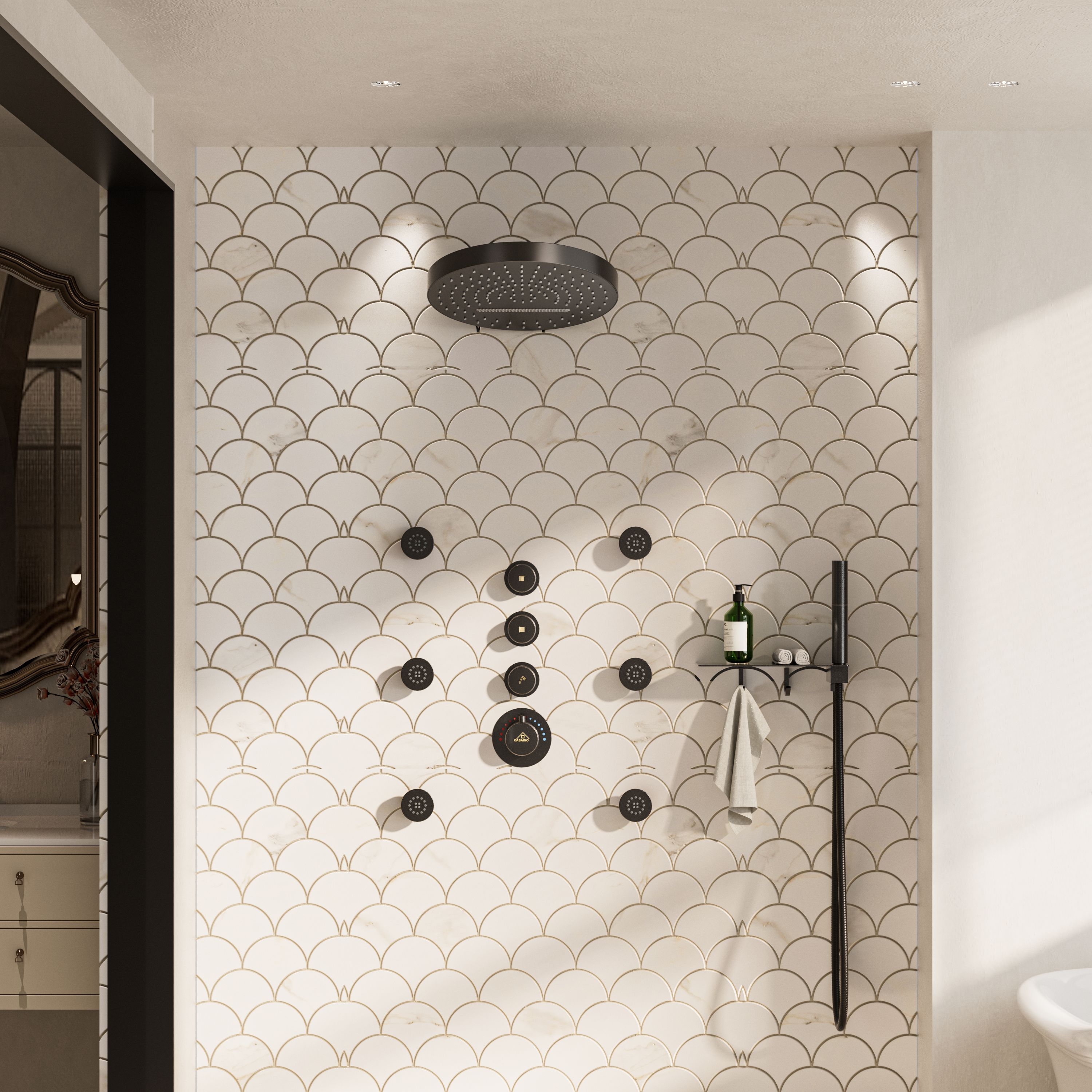 CASAINC KCHS0005-12MB Showerhead-Bar-Panels - View #3