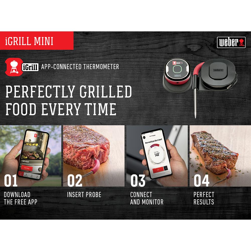 Weber iGrill Digital Leave-in Bluetooth Compatibility Meat Thermometer
