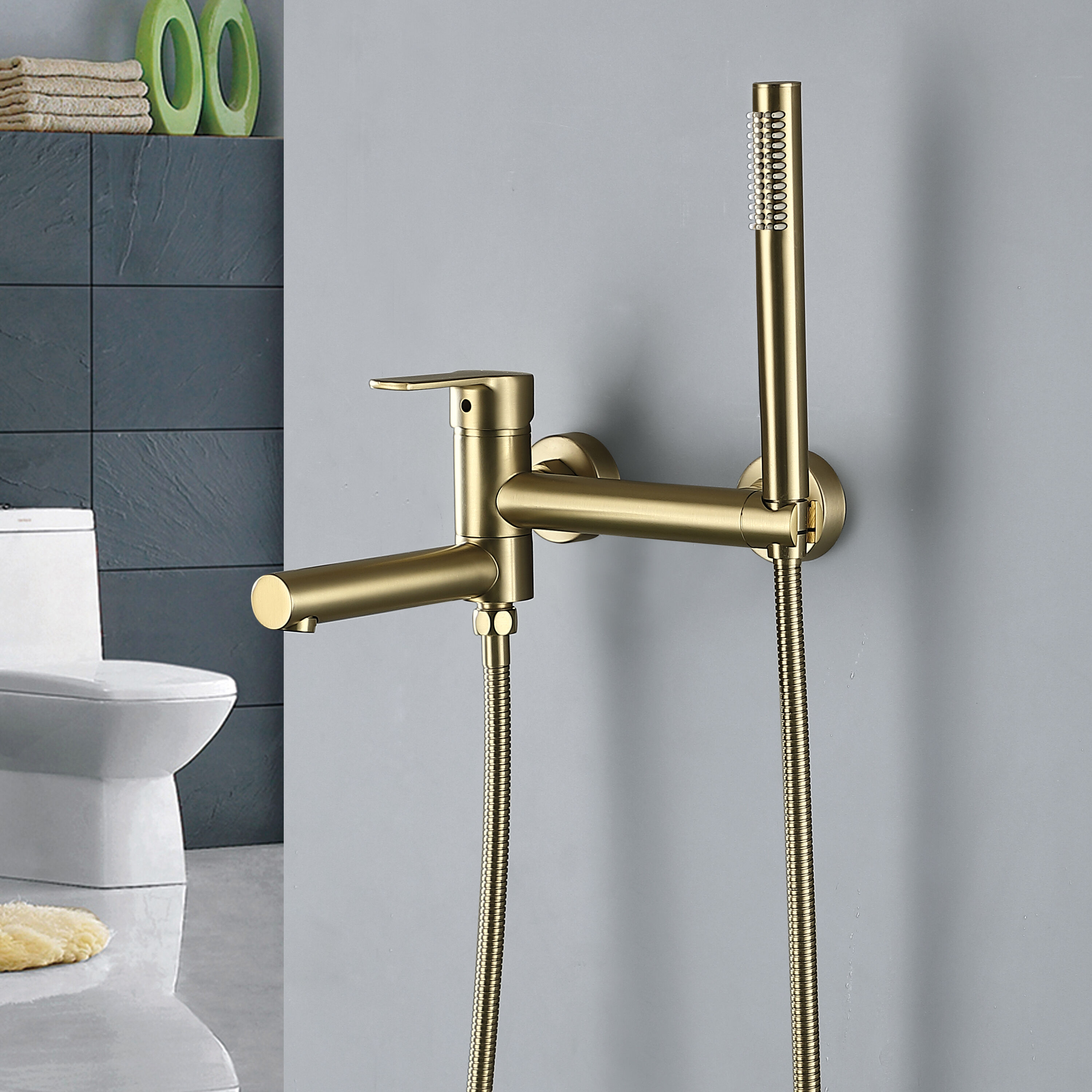 WELLFOR WB-65010BG Roman-Tub-Faucets - View #7