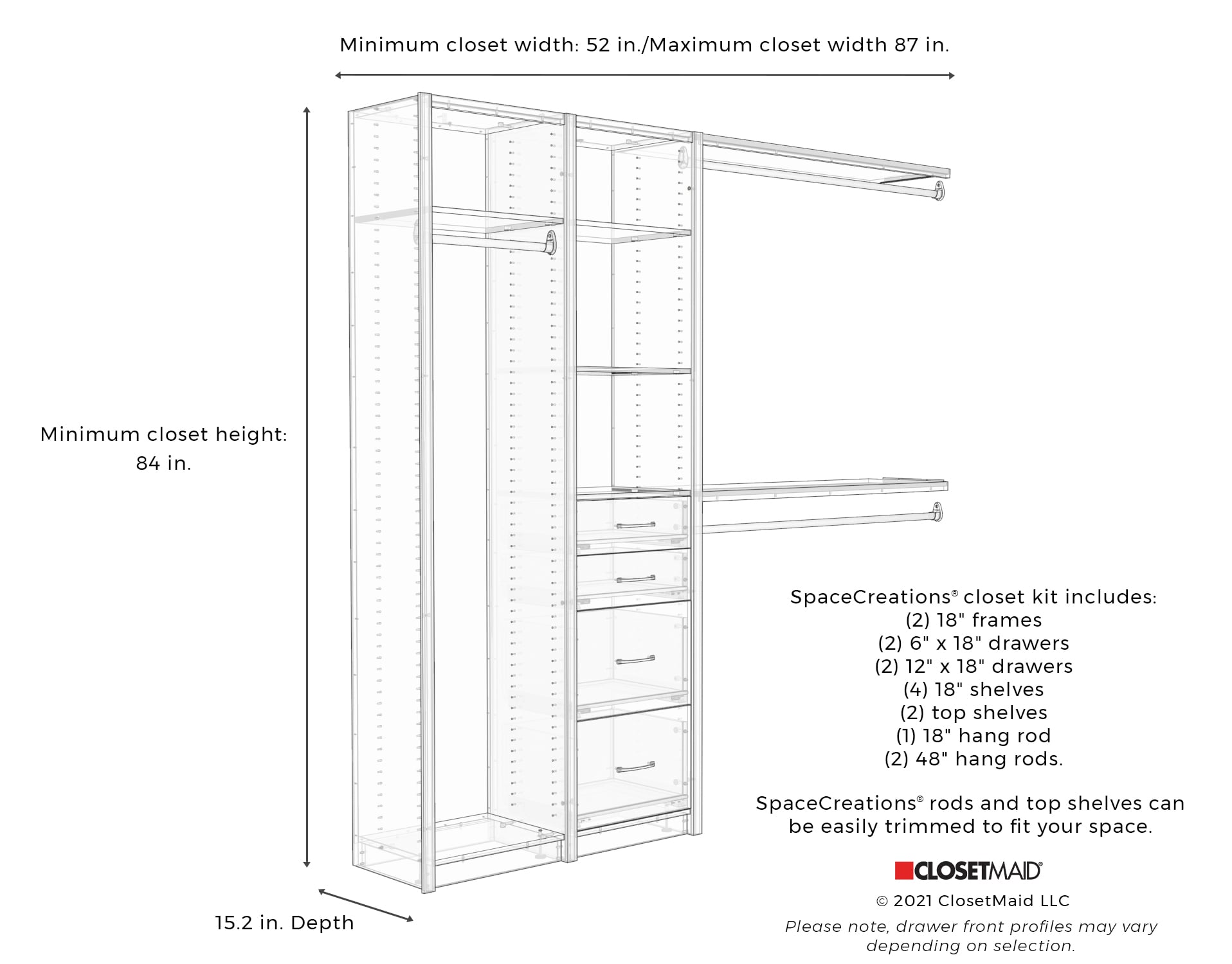 ClosetMaid 3011140 Wood-Closet-Kits - View #3