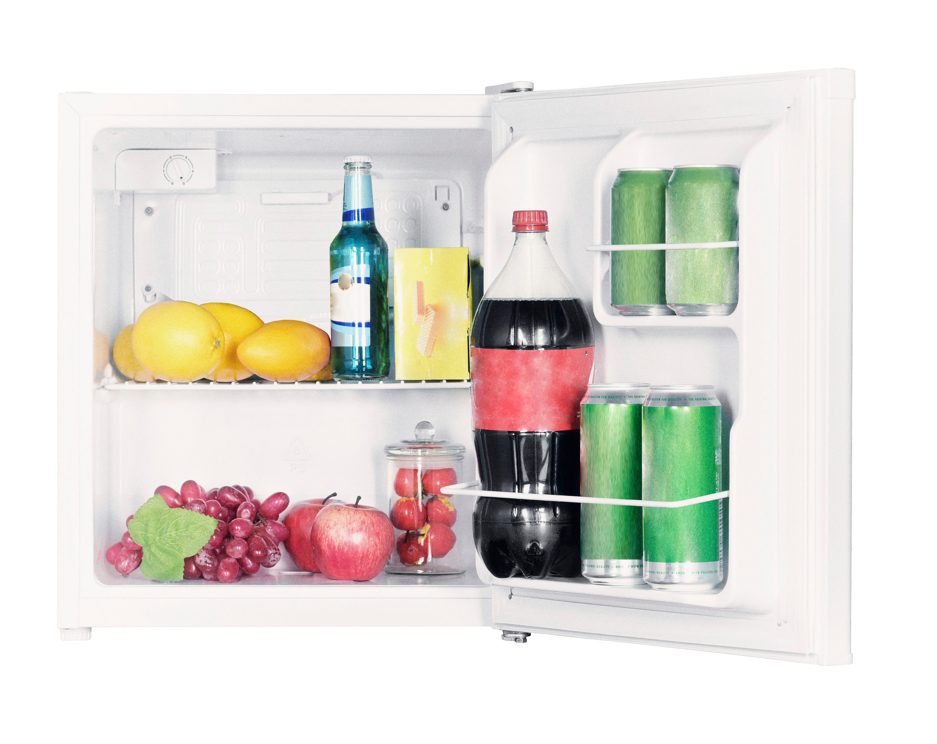 CCR16W Compact Single Door Refrigerator and Freezer, 1.6 Cu. Ft. Mini  Fridge, White