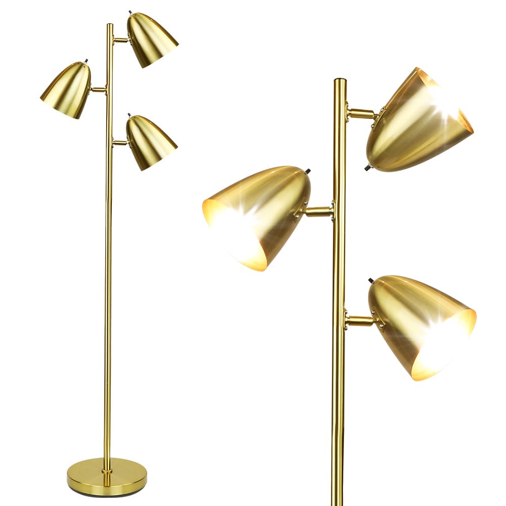 Depuley WSFLL009-G Floor Lamps 65.3-in Gold Multi-head Floor Lamp with Metal Shade