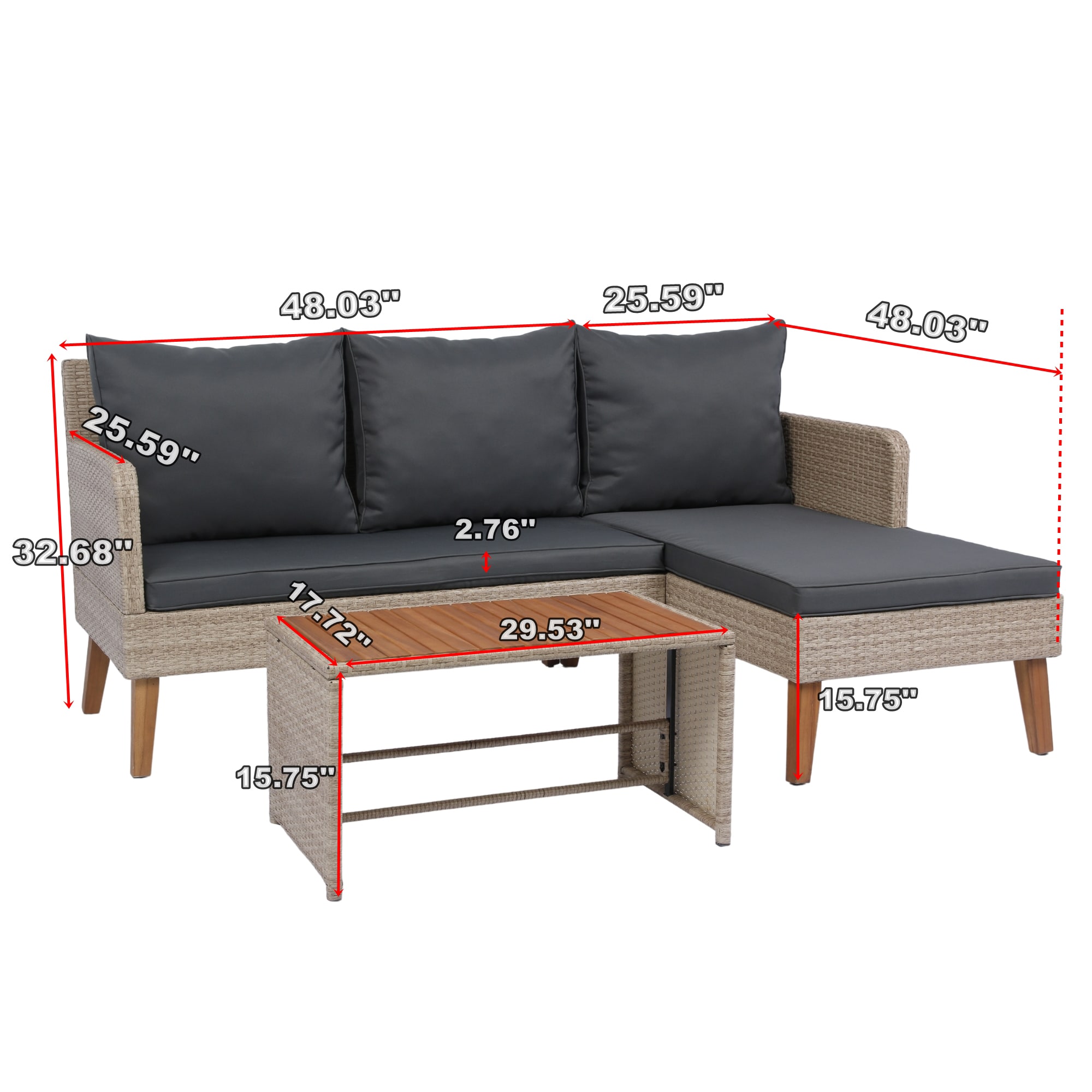 ModernLuxe L-W329S00037 Patio-Sofas-Daybeds - View #3