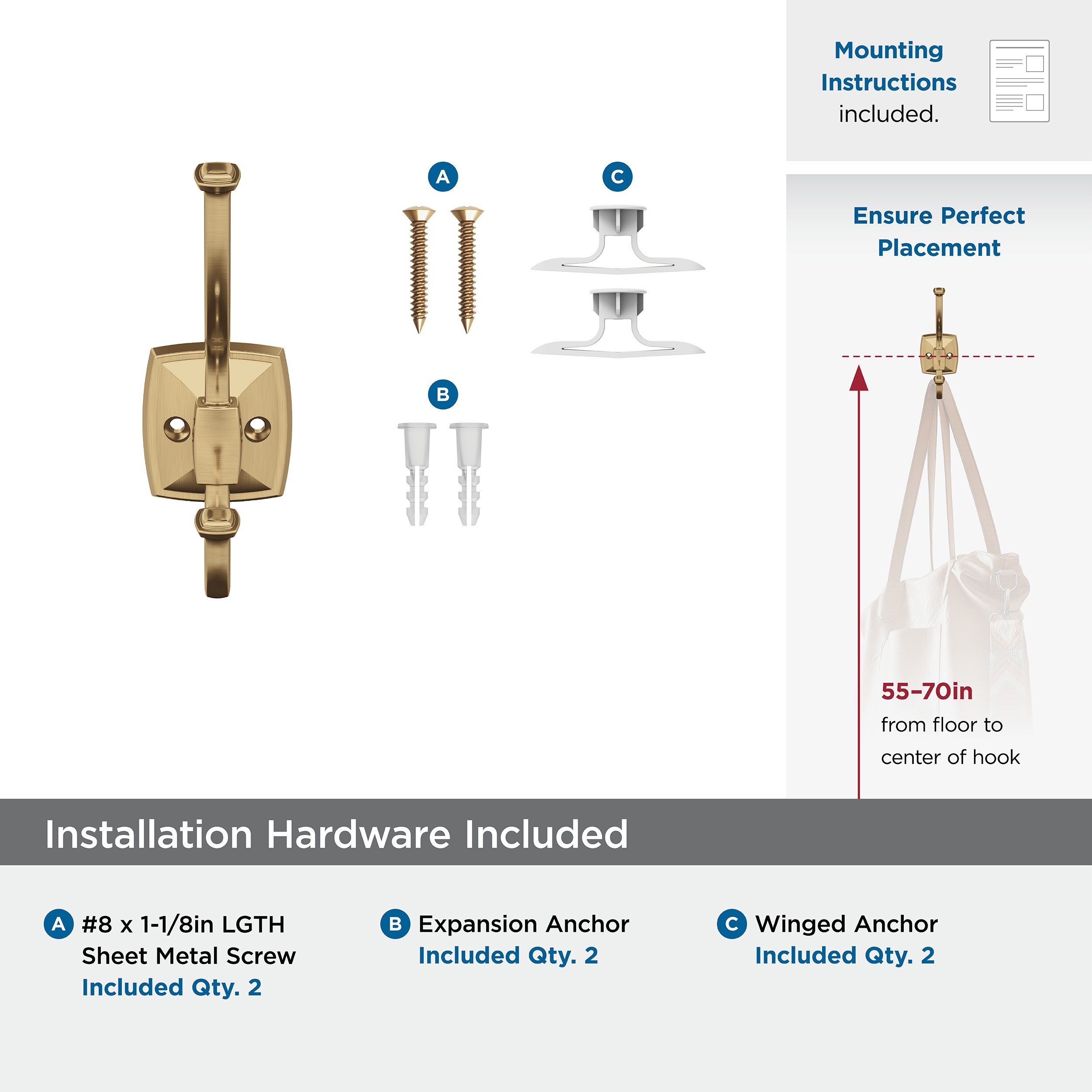 Amerock H37002CZ Decorative-Wall-Hooks - View #8