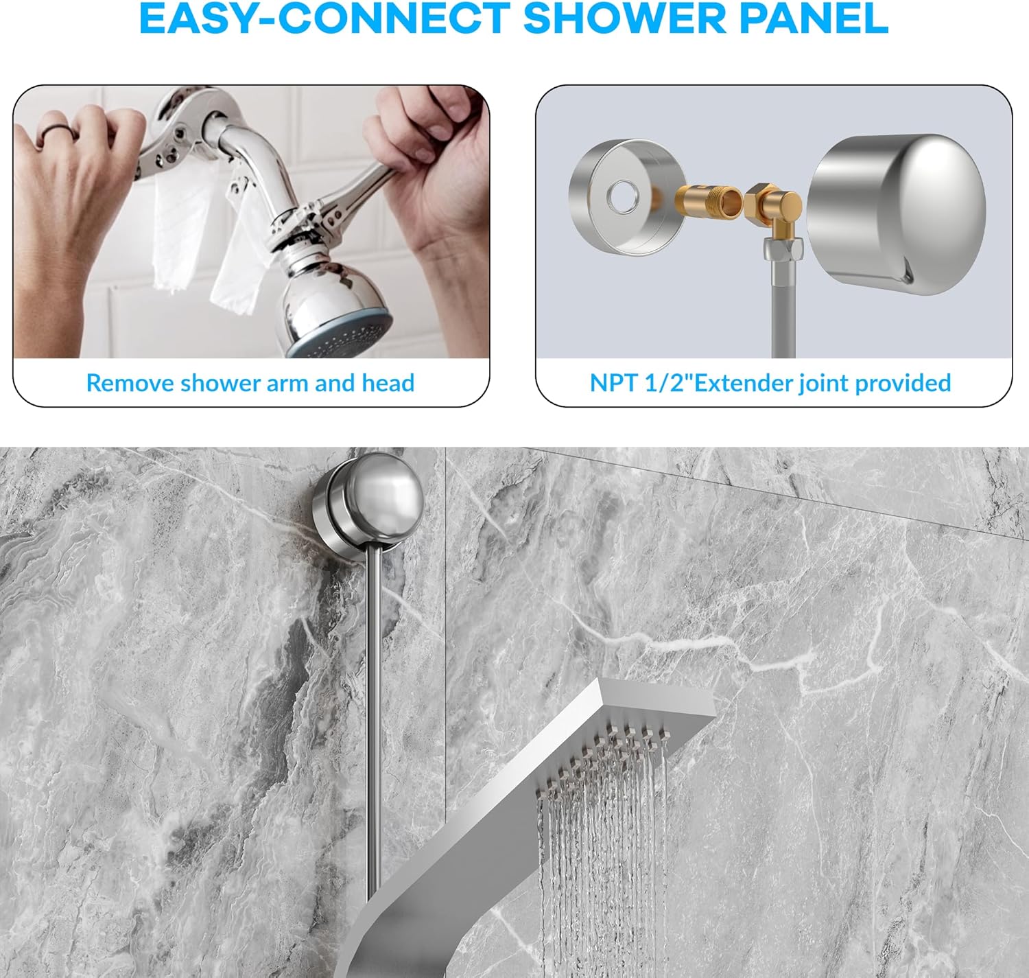 GAOMON SBP8OLURRKCU4FSJ Fixed-Showerhead - View #6