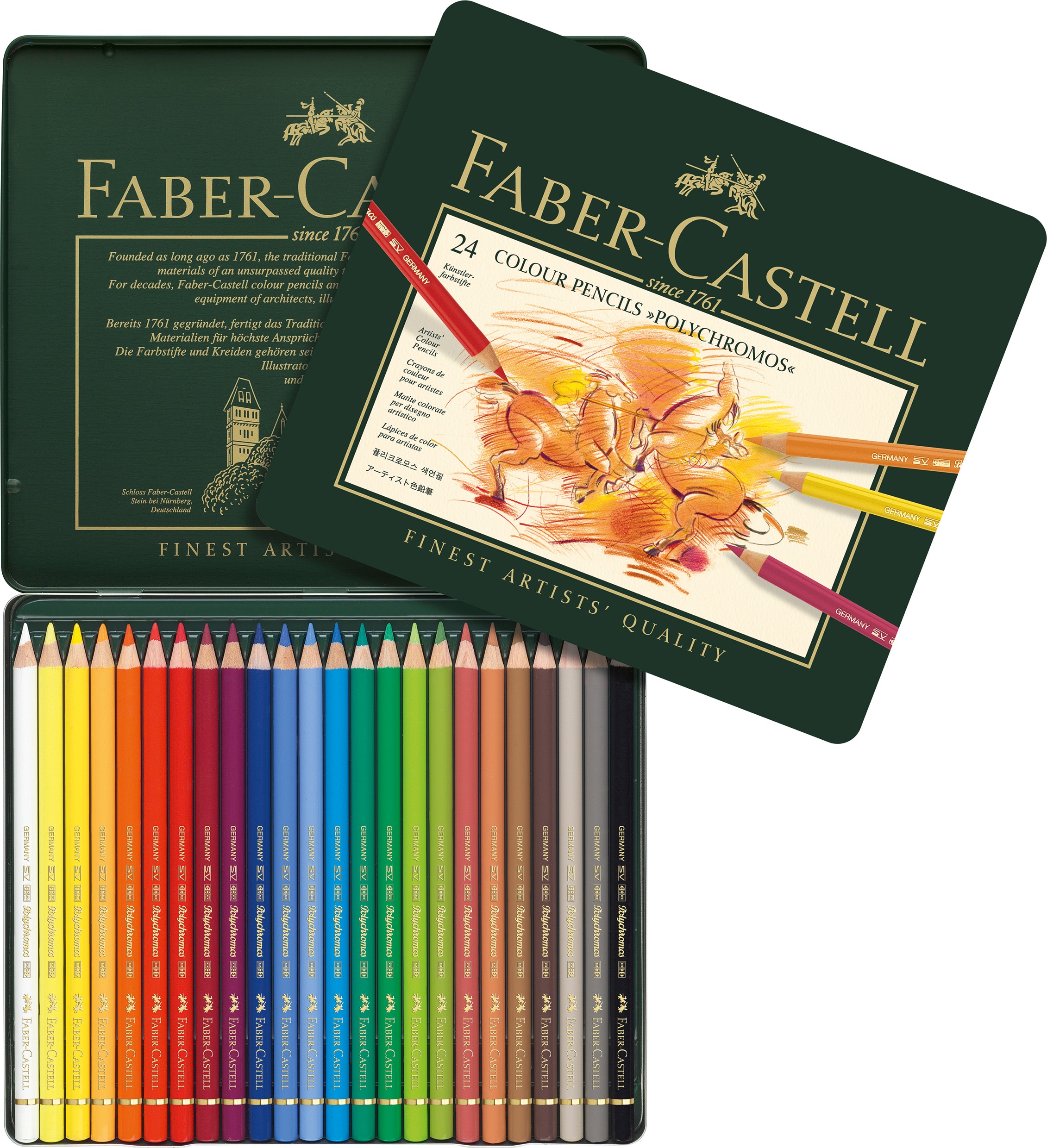 tema Frágil Lijadoras Faber-Castell Polychromos Artists Color Pencils- Tin Of 24 in the Craft  Supplies department at Lowes.com
