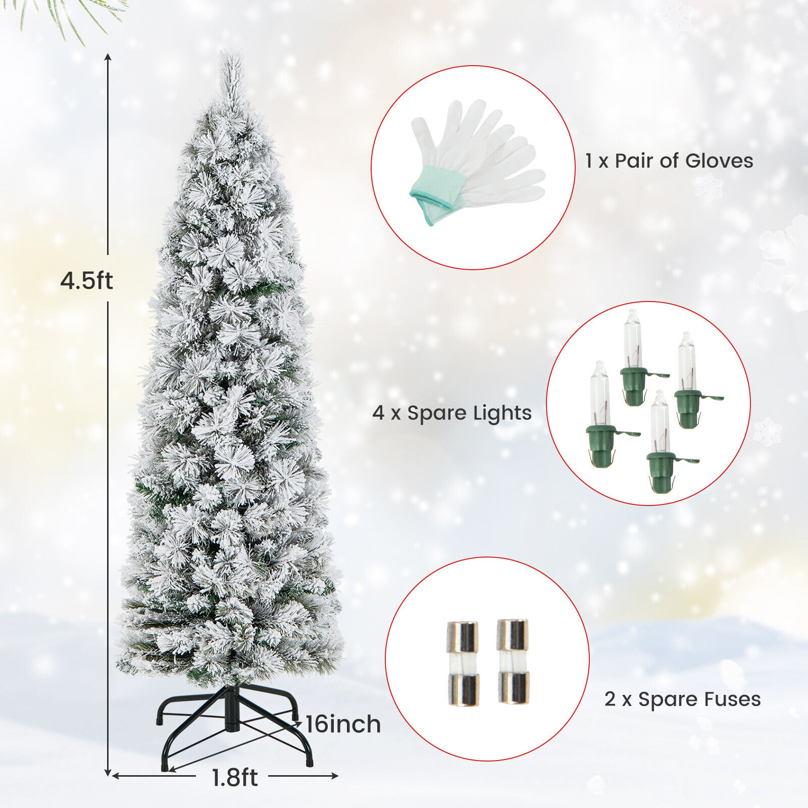 WELLFOR HYG24078US Artificial-Christmas-Trees - View #10