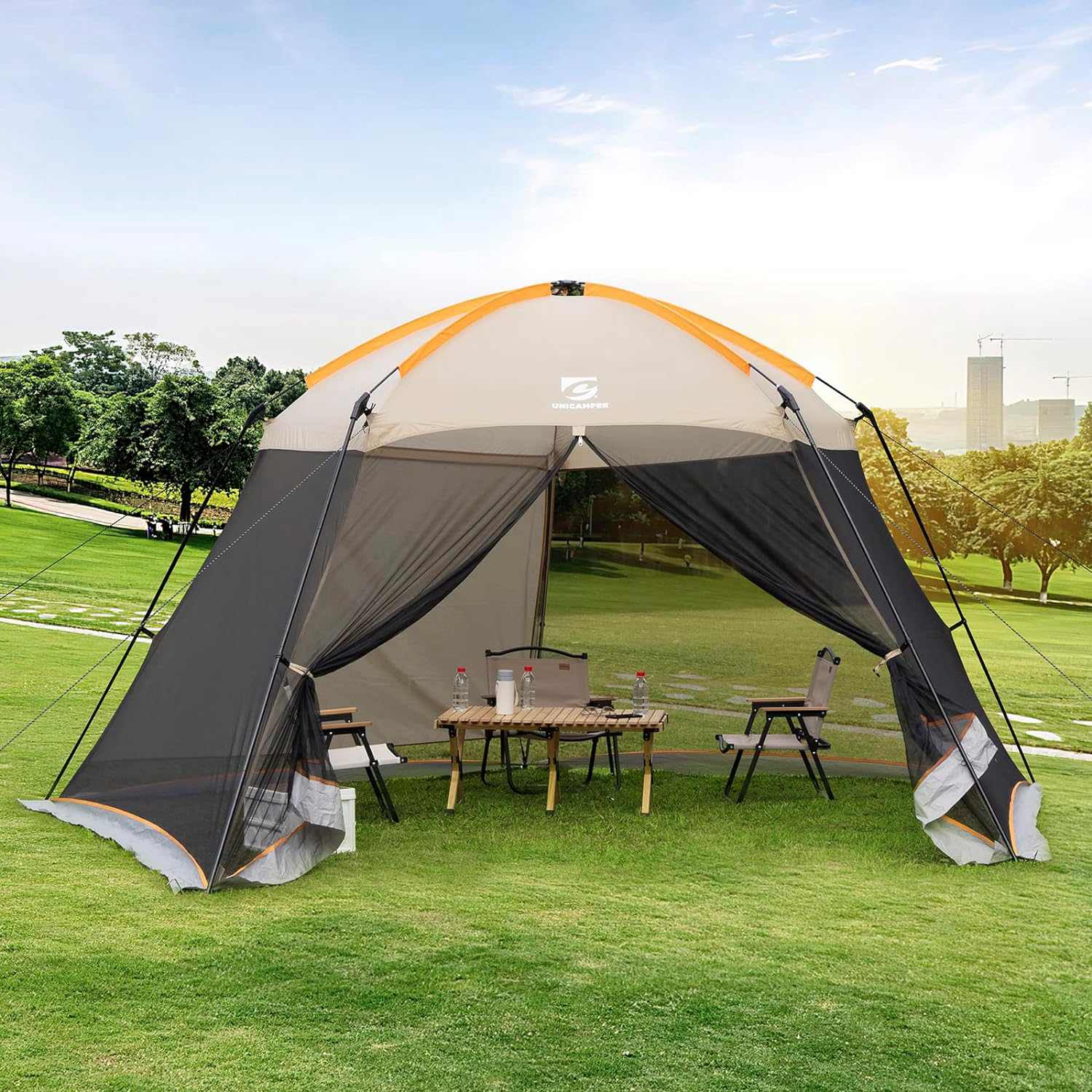 Zeus & Ruta Canopy Tent Polyester 8-Person Tent in the Tents 